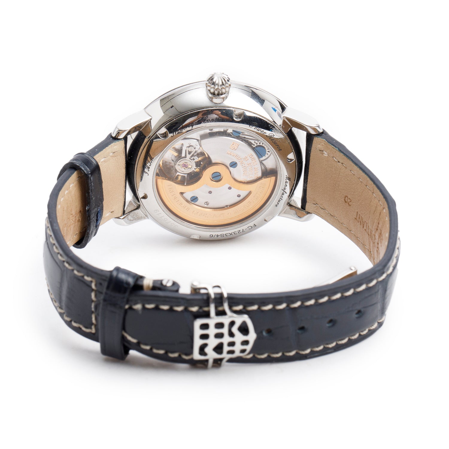 Frederique Constant 2024 Stainless Steel Slimline Power Reserve 40 MM Automatic Watch Blue Dial w/ Box & Papers