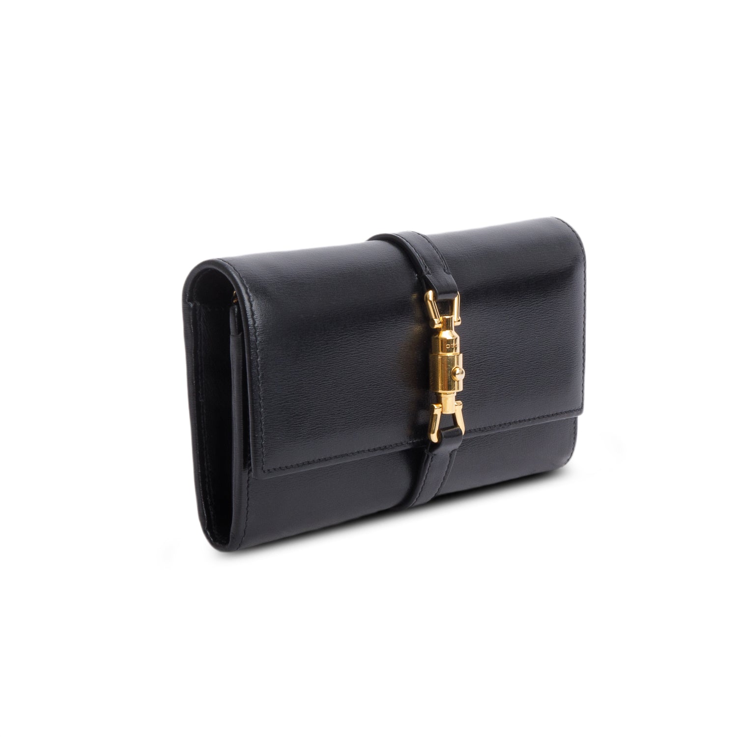 Gucci Black Calfskin Jackie 1961 Chain Wallet