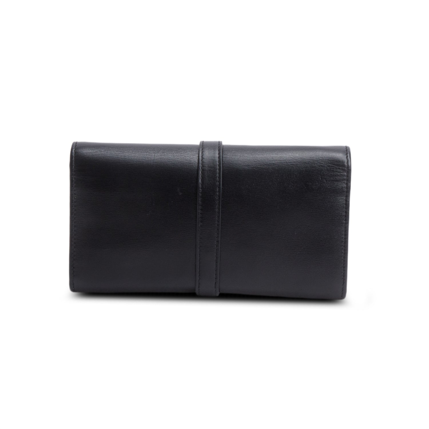 Gucci Black Calfskin Jackie 1961 Chain Wallet
