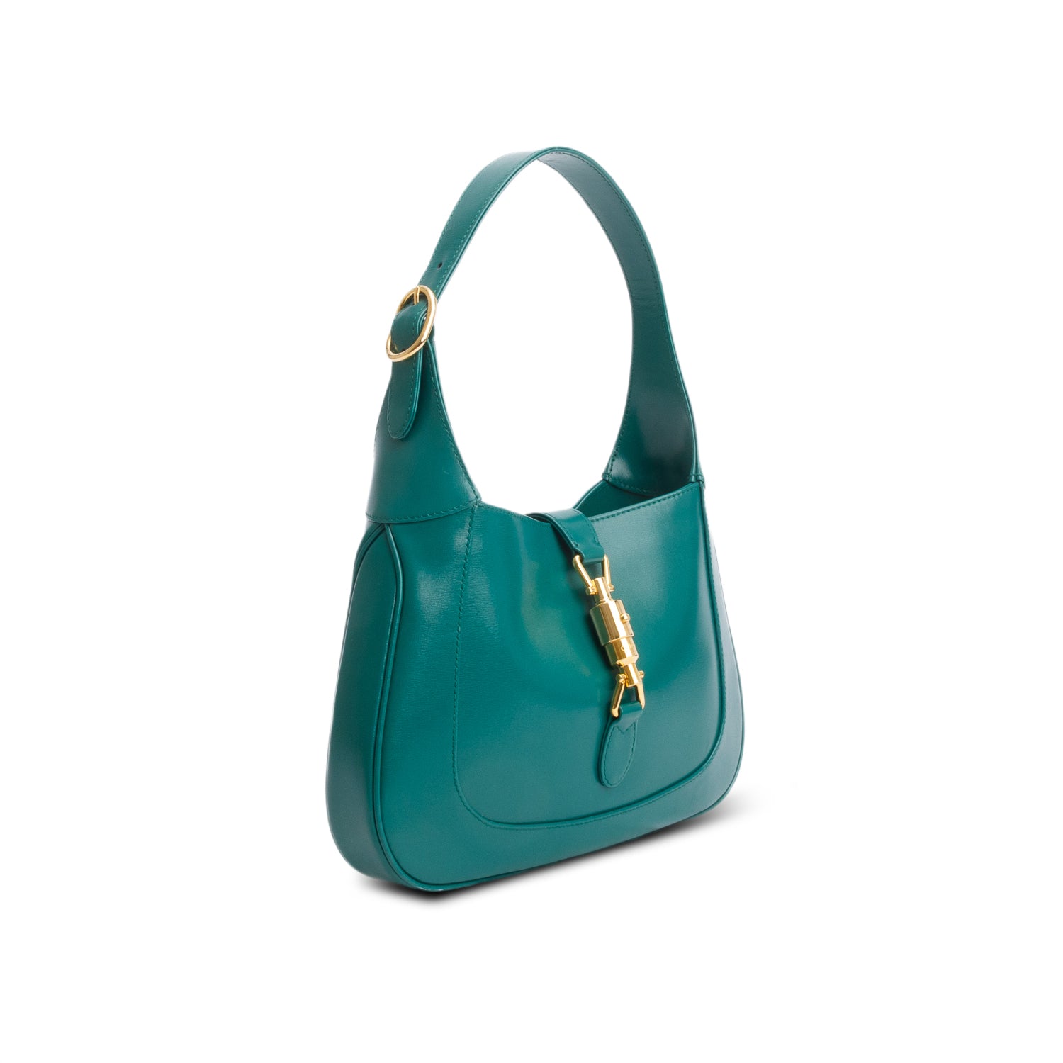 Gucci Green Ancora Leather Medium Jackie 1961 Hobo Bag w/ Strap