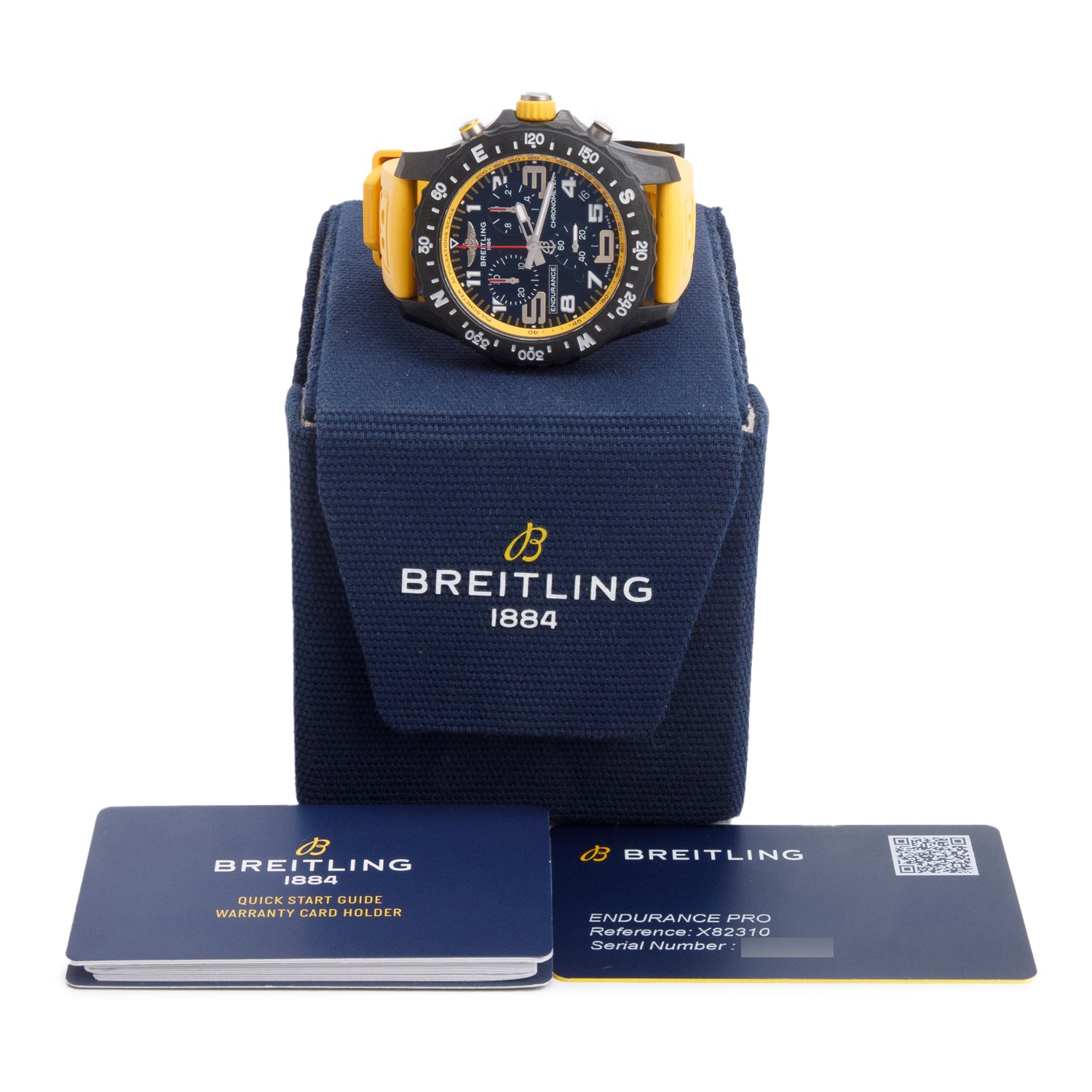 Breitling Breitlight Black Polymer Endurance Pro 44MM Watch Yellow X82310 w/ Box & Papers