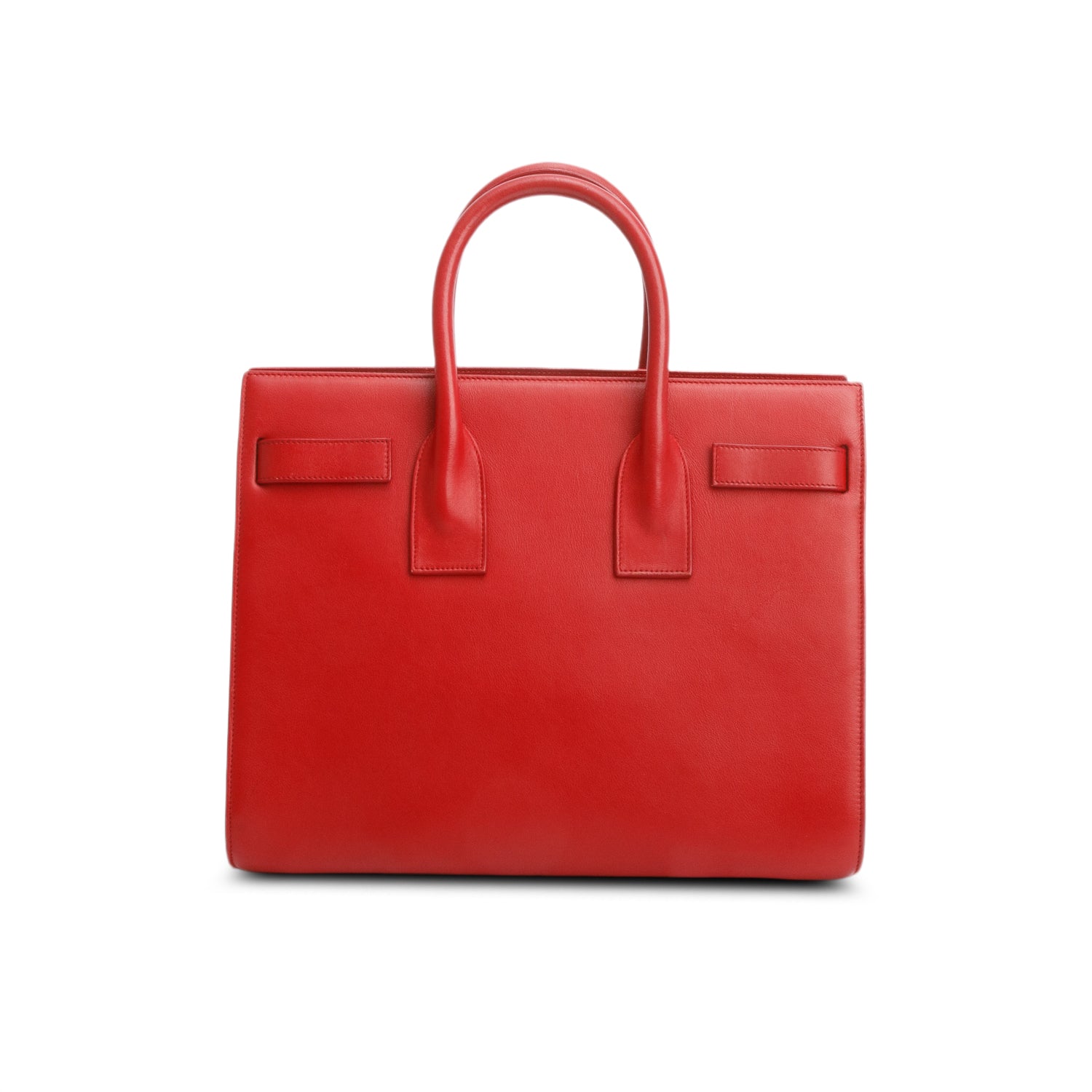 Saint Laurent Red Calfskin Leather Small Sac de Jour w/ Strap