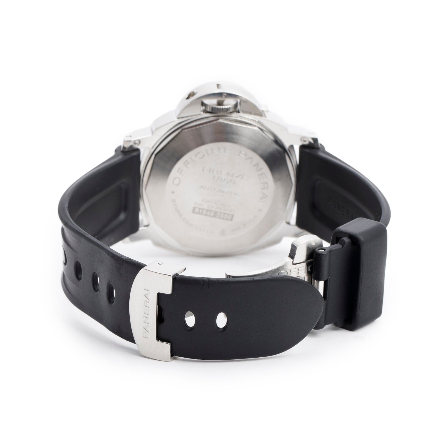 Panerai Limited Edition Stainless Steel Luminor Marina 44 MM Automatic Watch Black Dial PAM00104 w/ Box, Papers & Extra Strap