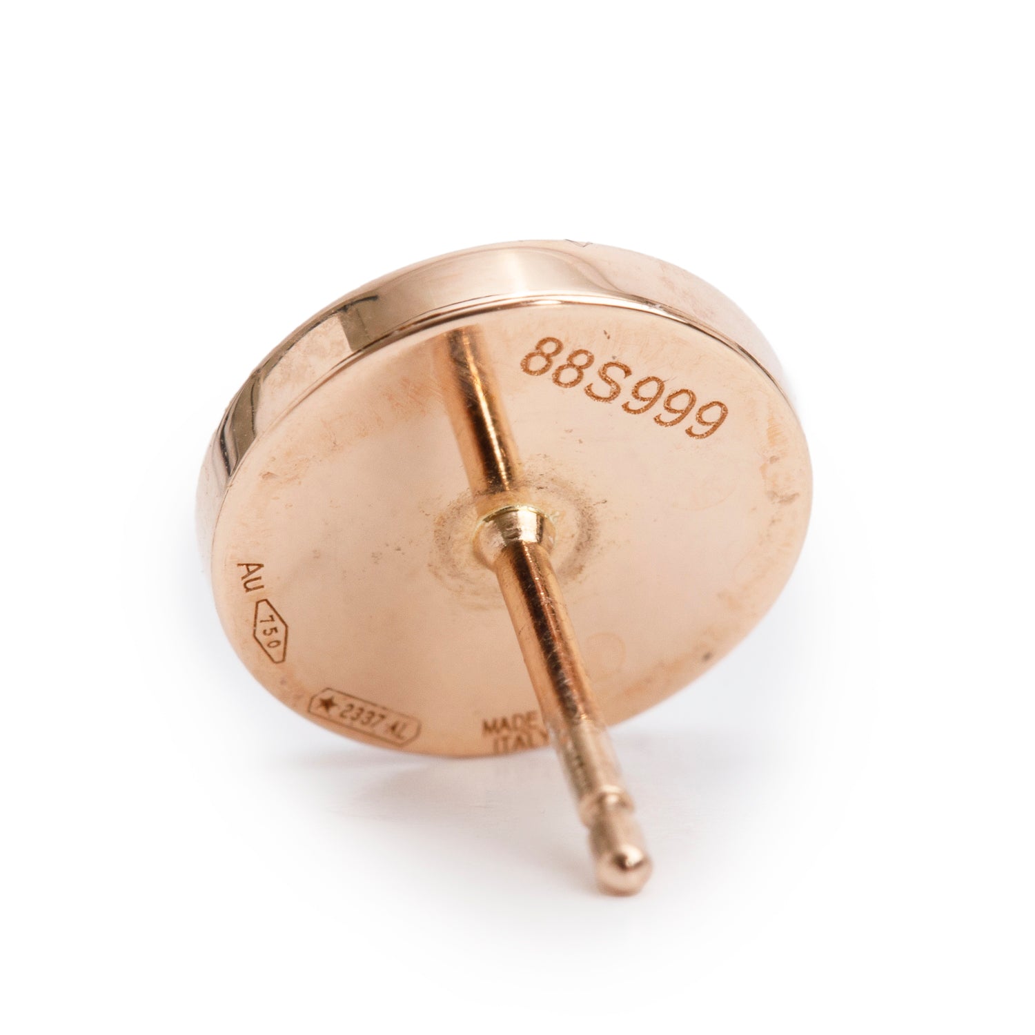 BVLGARI 18k Rose Gold Diamond Single Earring w/ Box