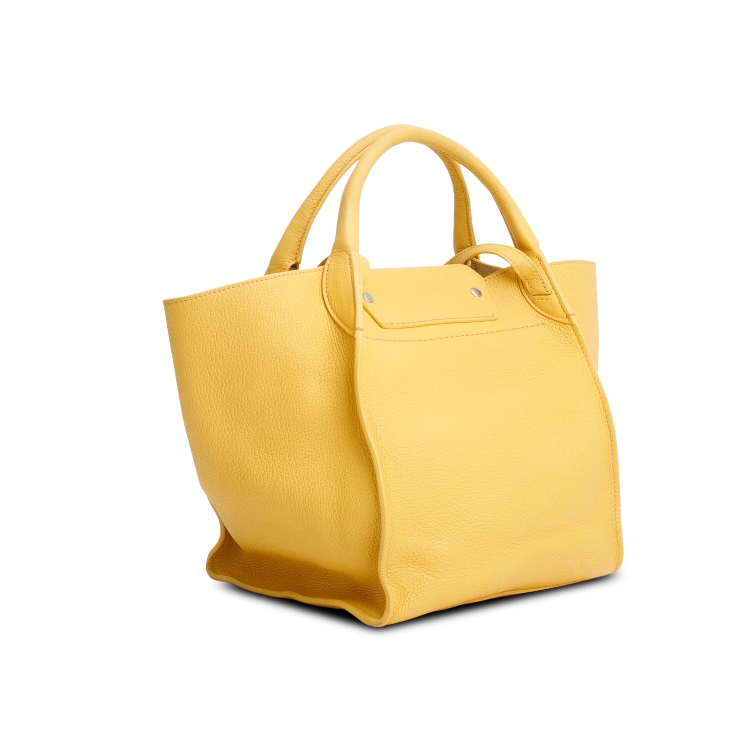 Celine Yellow Supple Grained Calfskin Small Big Bag