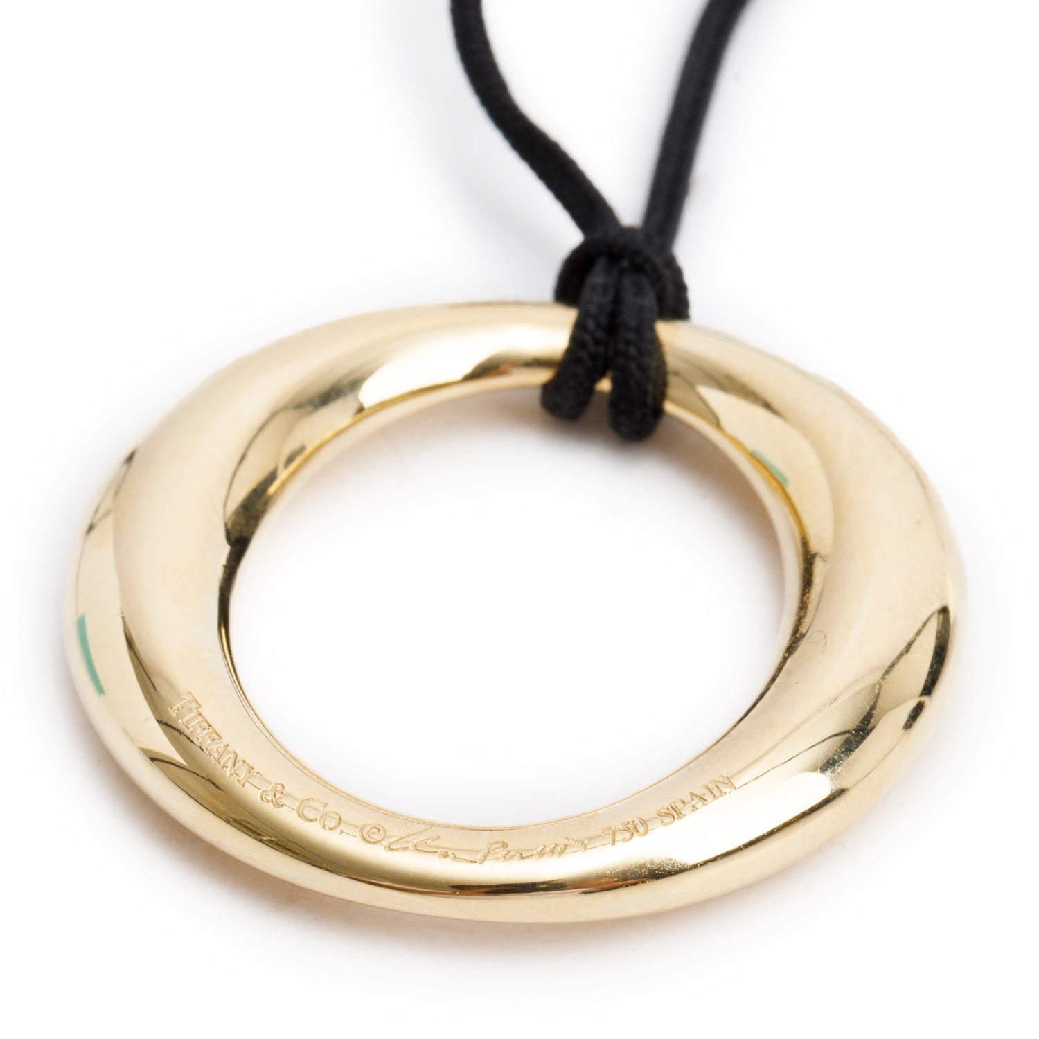 Tiffany & Co. Elsa Peretti 18k Yellow Gold Sevillana Pendant Necklace, Large Model w/ Box