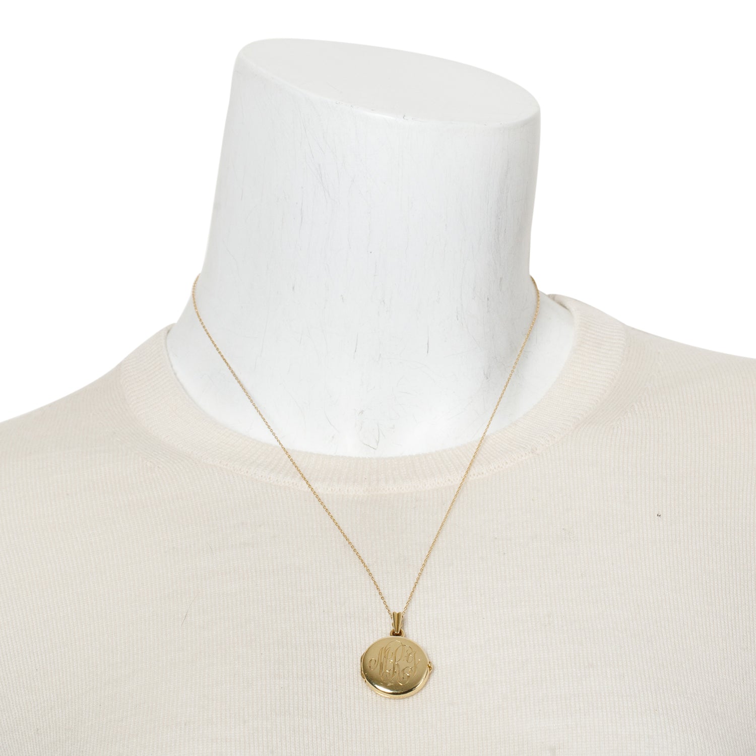 Tiffany & Co. Vintage 18k Yellow Gold Locket Pendant Necklace w/ Box