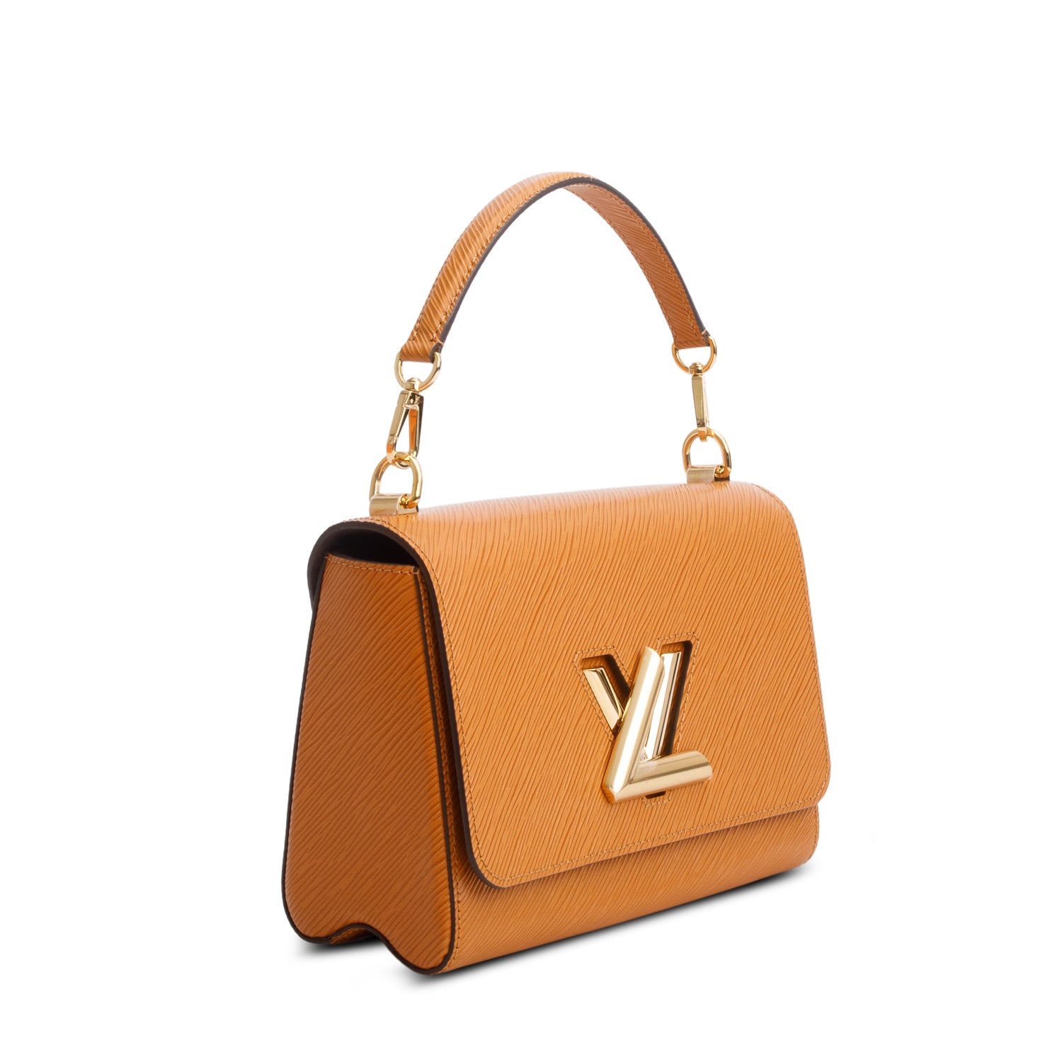 Louis Vuitton Brown Epi Leather Twist MM w/ Box, Receipt & Straps