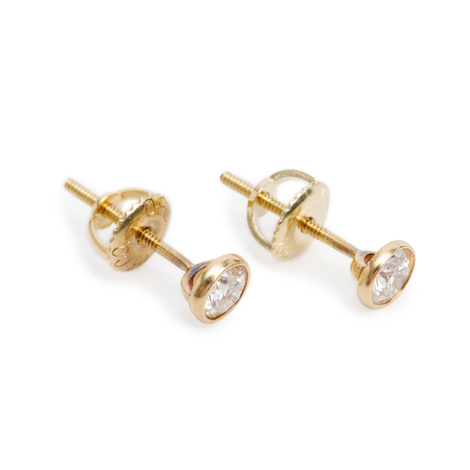 Tiffany & Co. Vintage Elsa Peretti 18k Yellow Gold 0.44 tcw Diamonds By the Yard Stud Earrings w/ Box