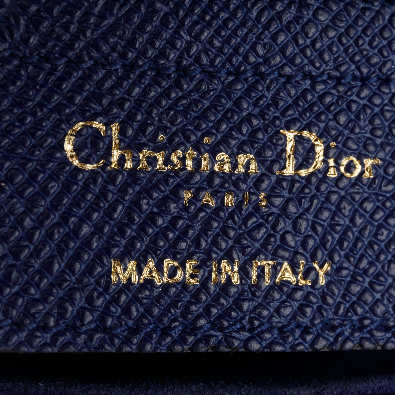 Christian Dior 2022 Blue Grained Calfskin Saddle Bag w/ Box