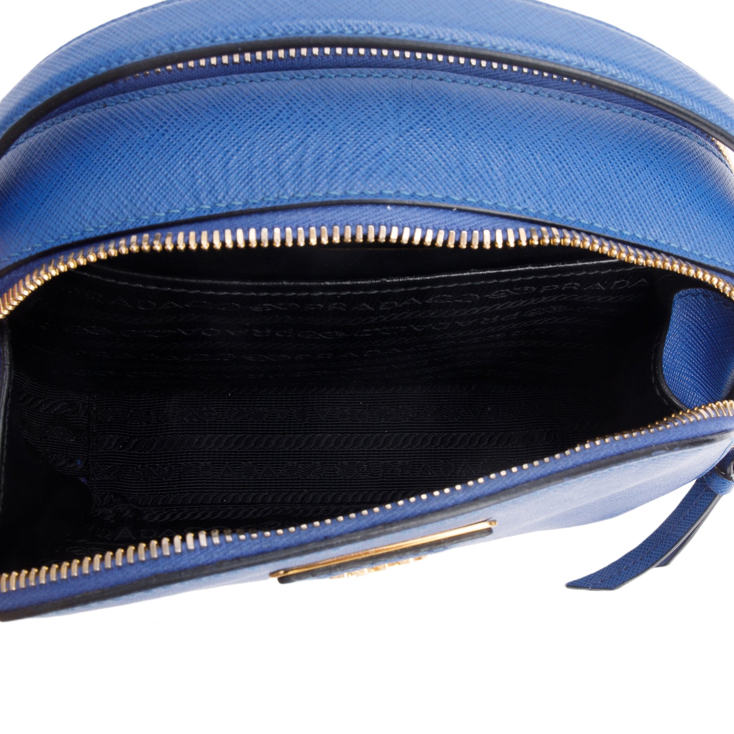 Prada Blue Saffiano Lux Leather Odette Bag w/ Box, Strap & Authenticity Card