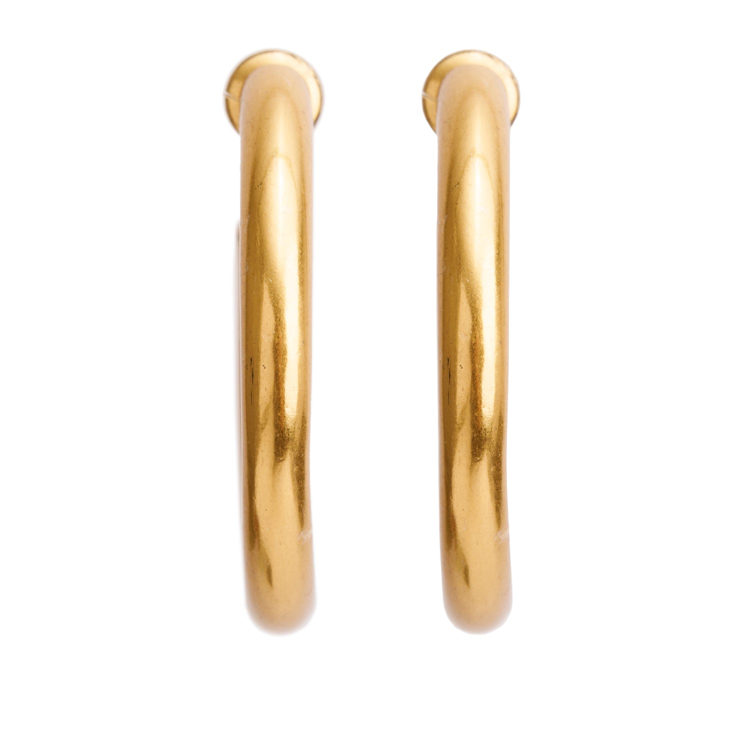 Christian Dior Gold Plated 30 Montaigne Hoop Earrings