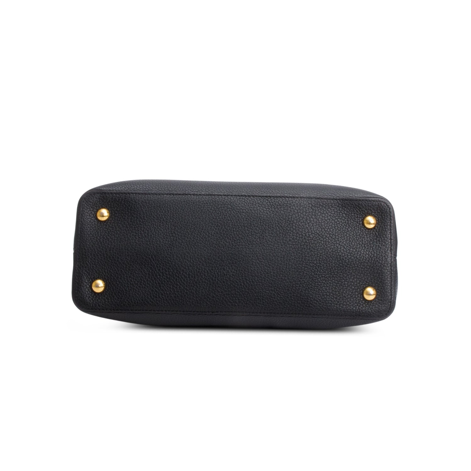 Louis Vuitton Black Taurillon Capucines GM