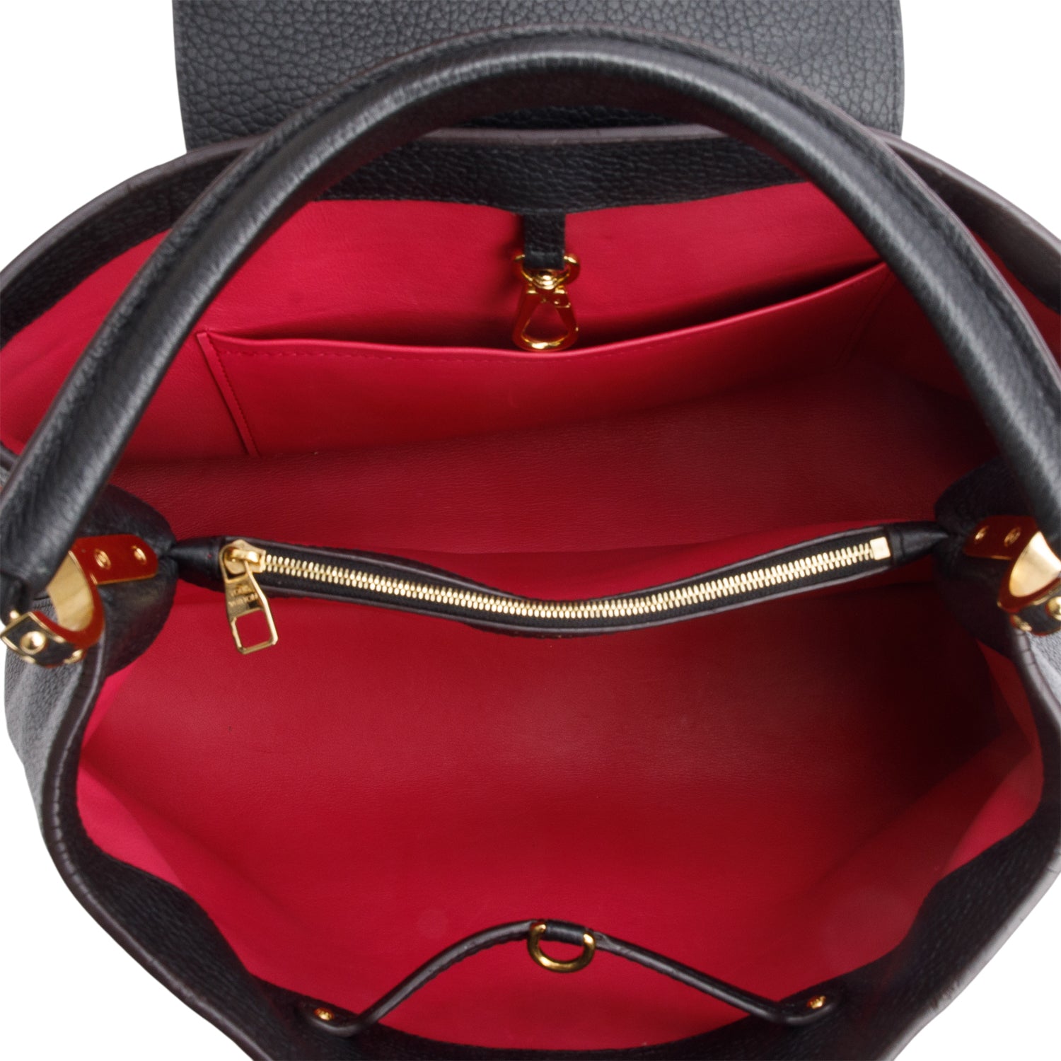 Louis Vuitton Black Taurillon Capucines GM