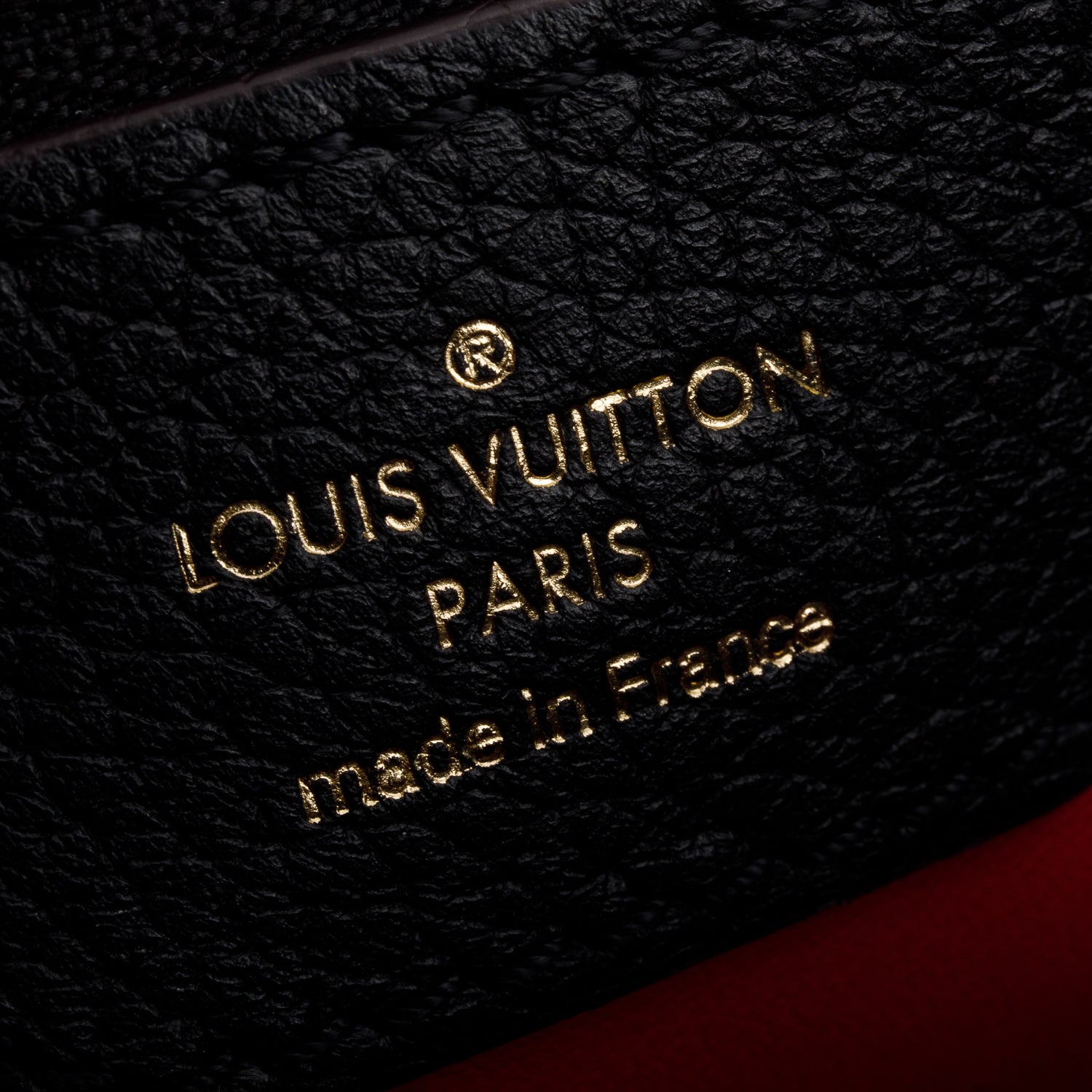 Louis Vuitton Black Taurillon Capucines GM
