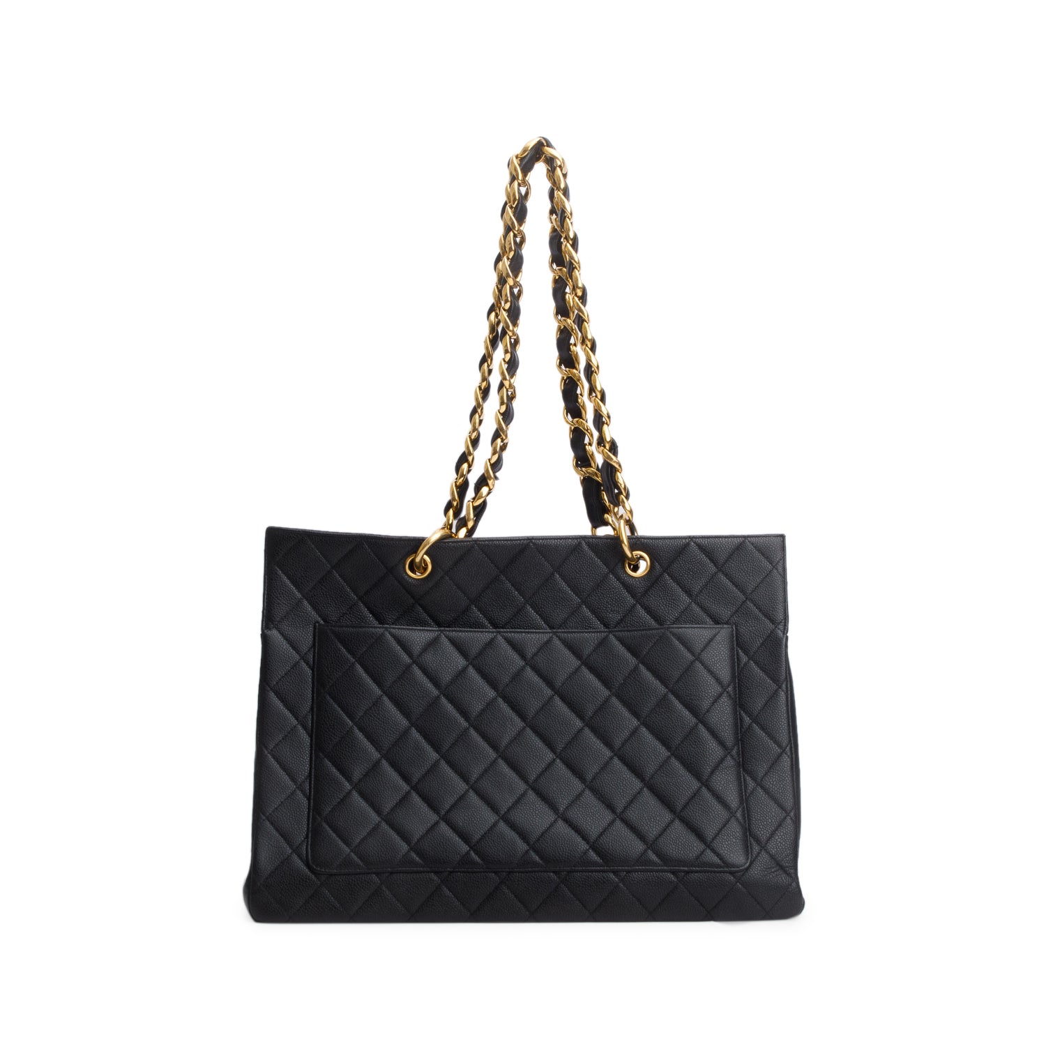 Chanel Black Caviar Quilted XL Grand Shopping Tote