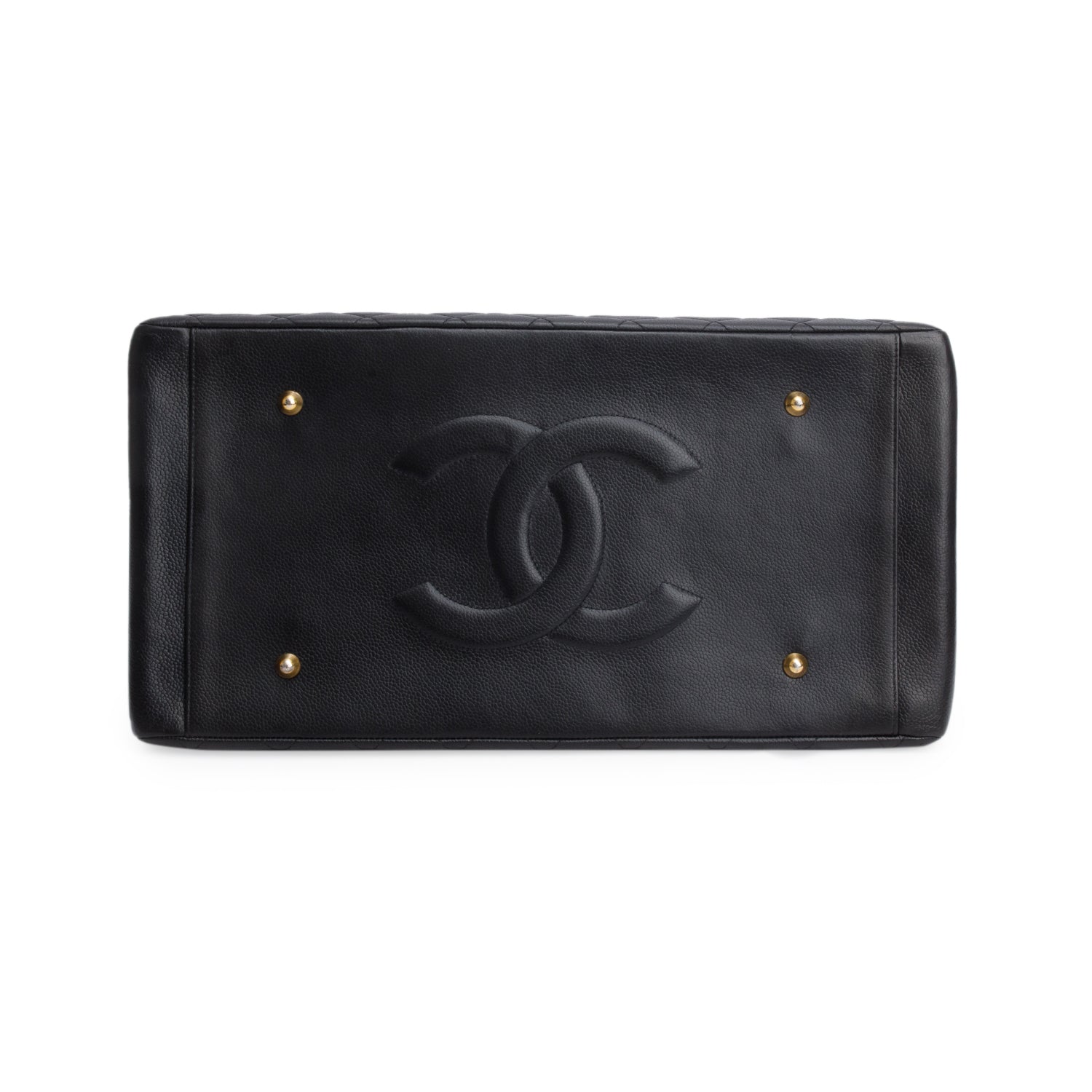 Chanel Black Caviar Quilted XL Grand Shopping Tote