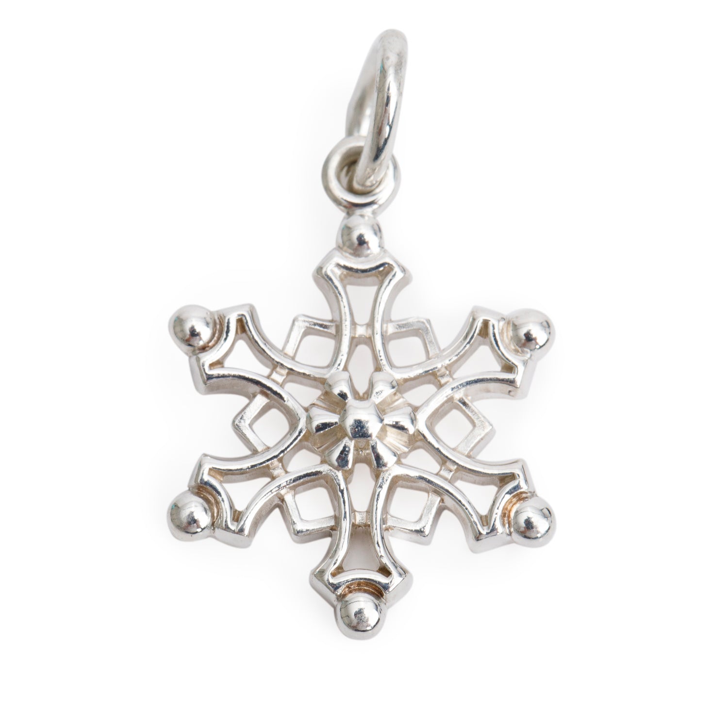 Tiffany & Co. Sterling Silver Snowflake Charm Pendant