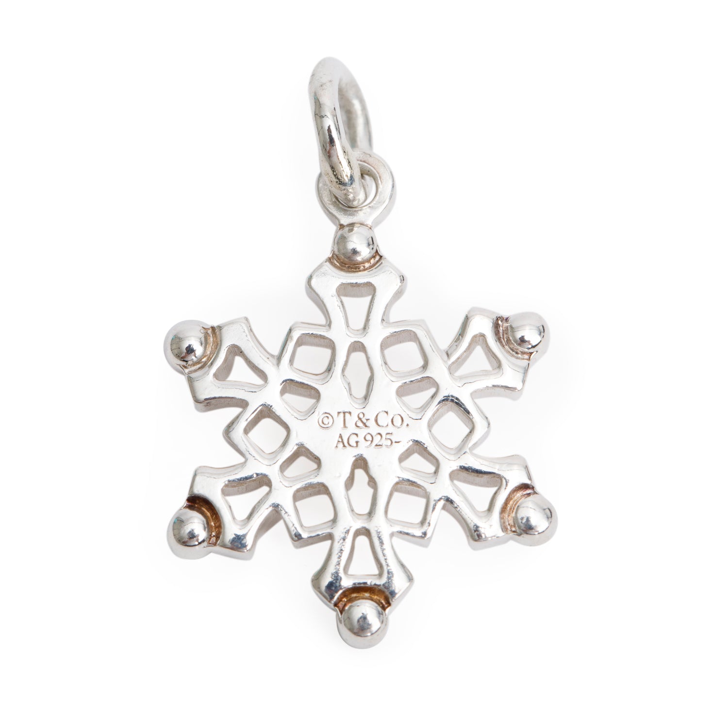 Tiffany & Co. Sterling Silver Snowflake Charm Pendant