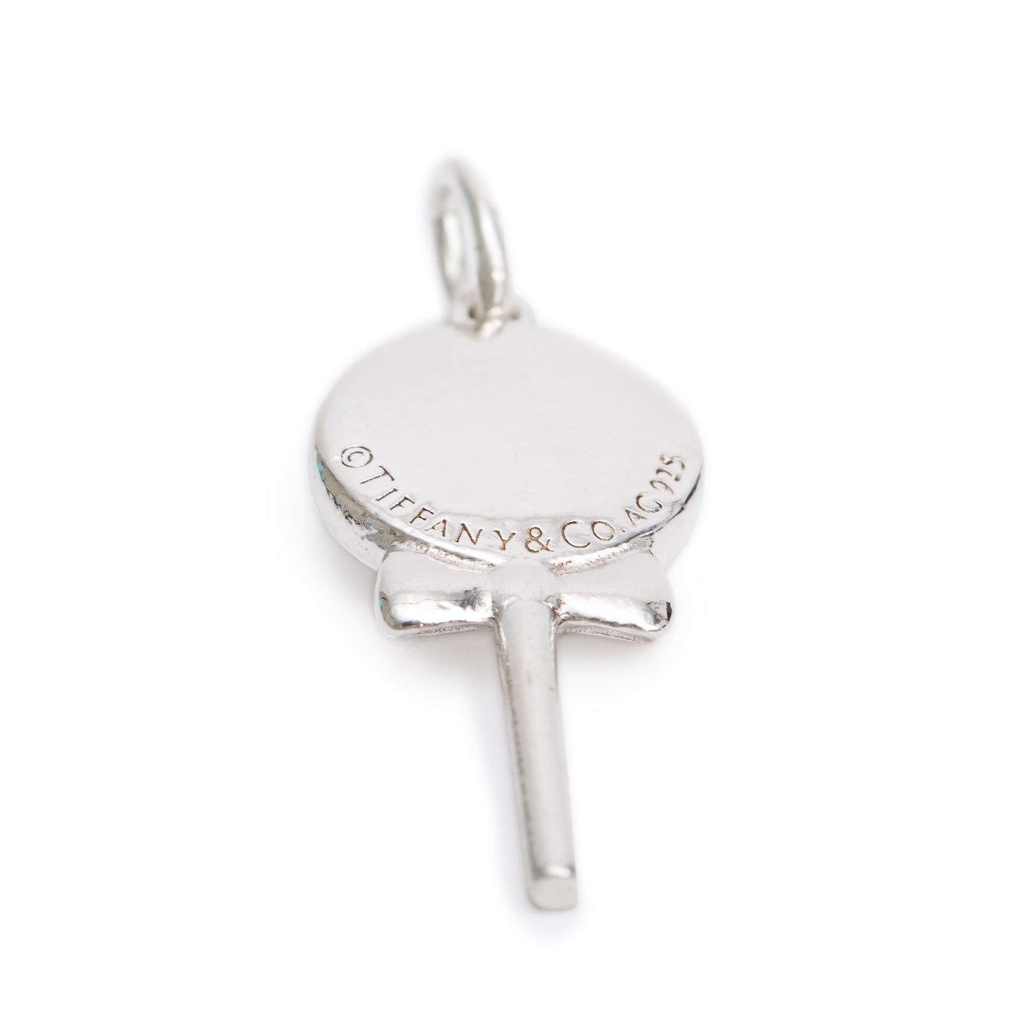 Tiffany & Co. Sterling Silver Blue Enamel Lollipop Charm Pendant