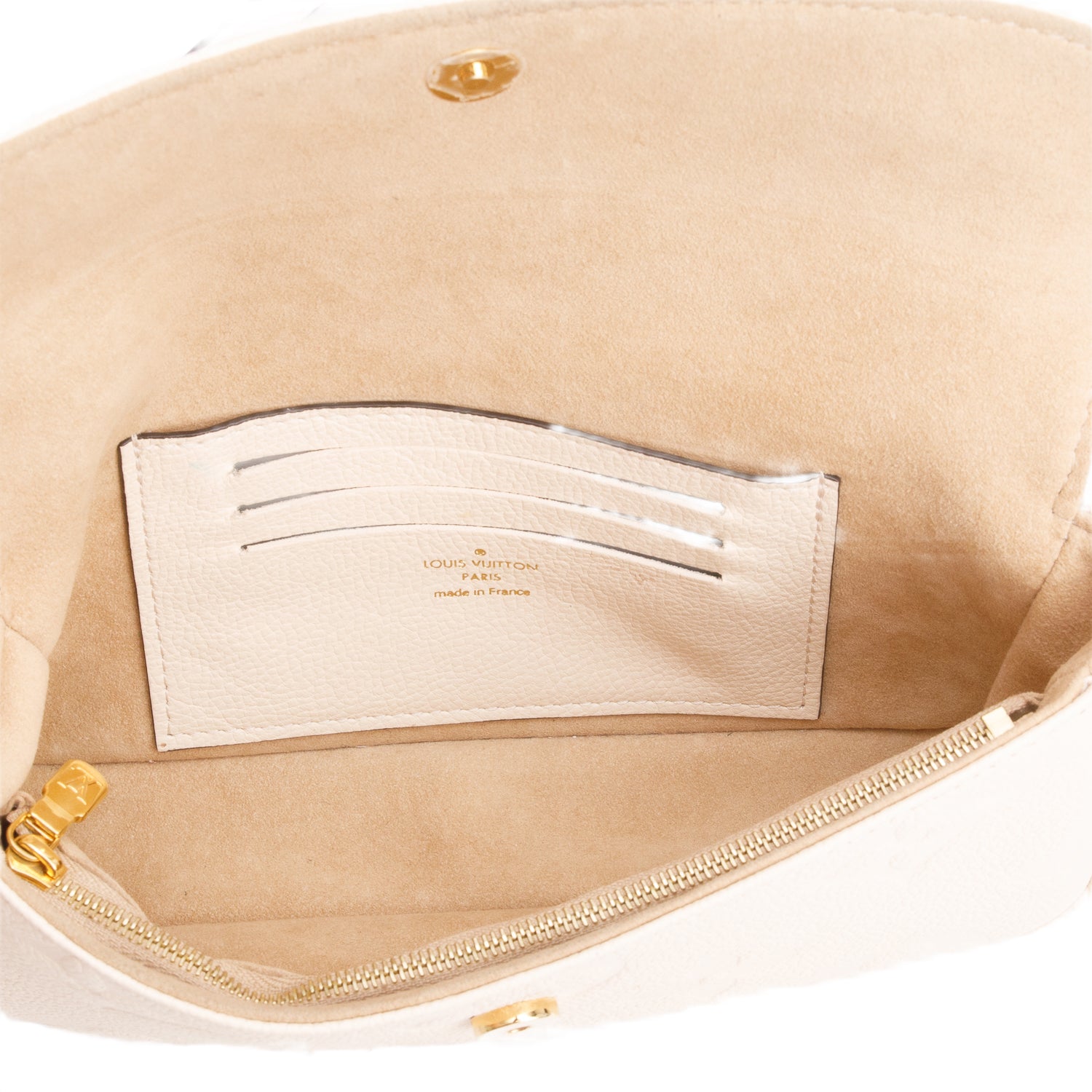 Louis Vuitton Cream Empreinte Monogram Giant Ivy Wallet on Chain w/ Straps