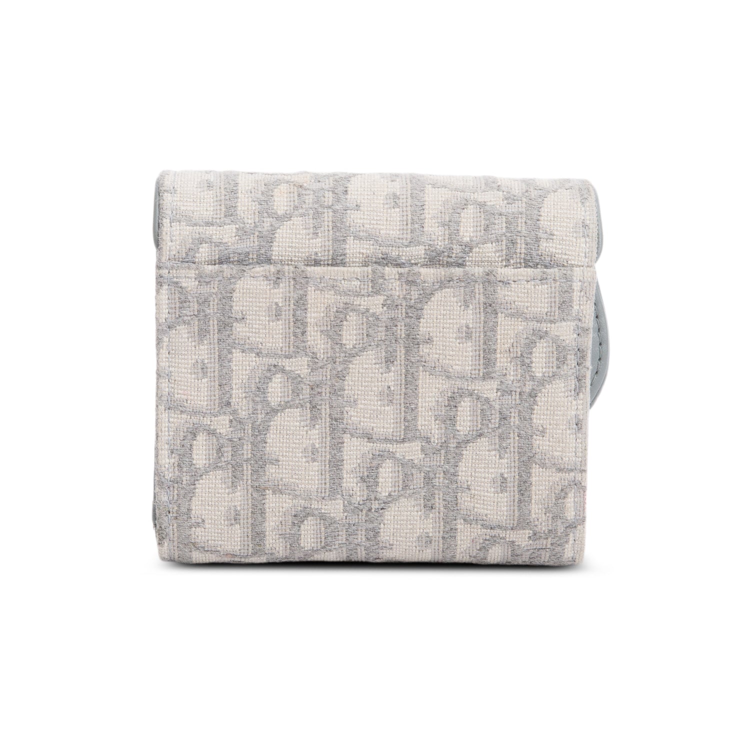 Christian Dior 2024 Grey Oblique Saddle Bloom Card Holder