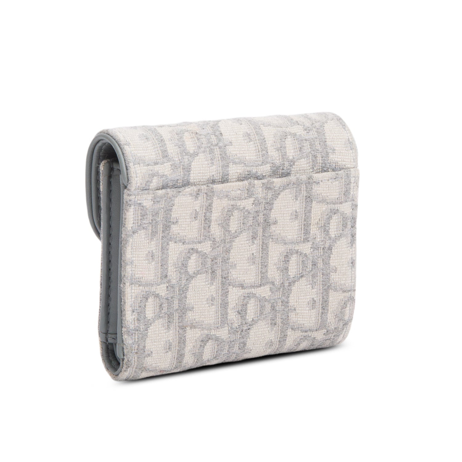 Christian Dior 2024 Grey Oblique Saddle Bloom Card Holder