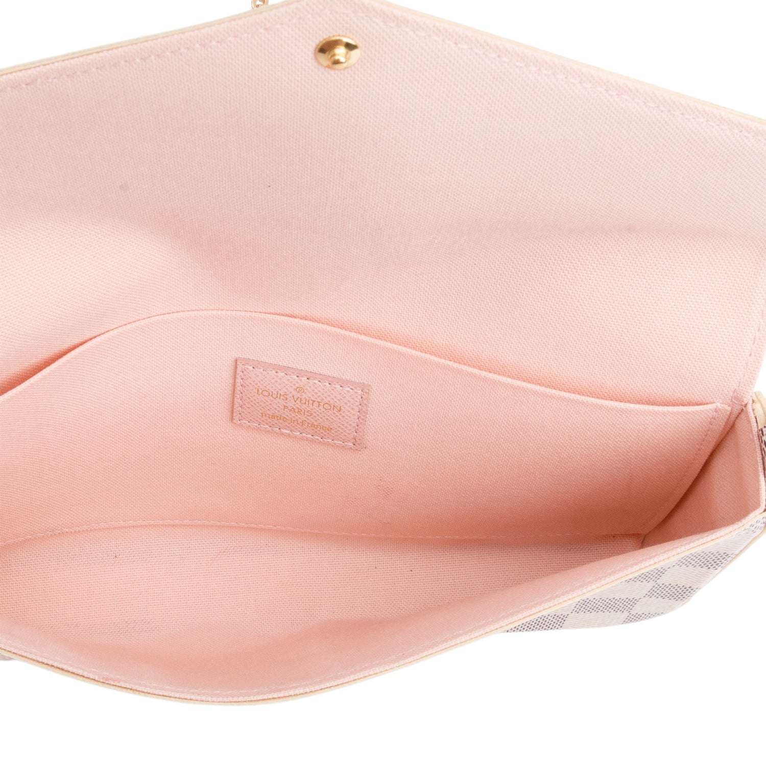 Louis Vuitton Damier Azur Pochette Felicie Chain Wallet w/ Box & Inserts