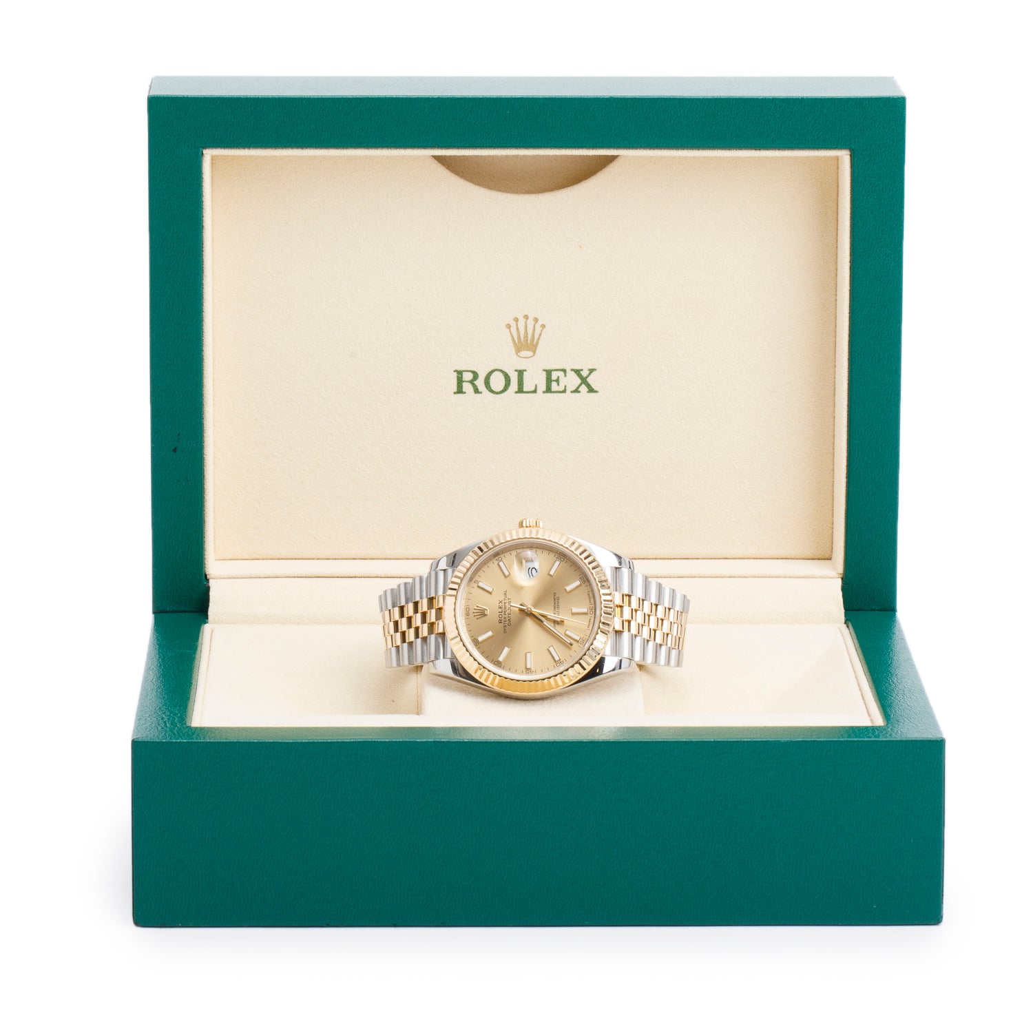 Rolex Stainless Steel & 18k Yellow Gold Datejust 41 MM Automatic Watch 126333 w/ Box