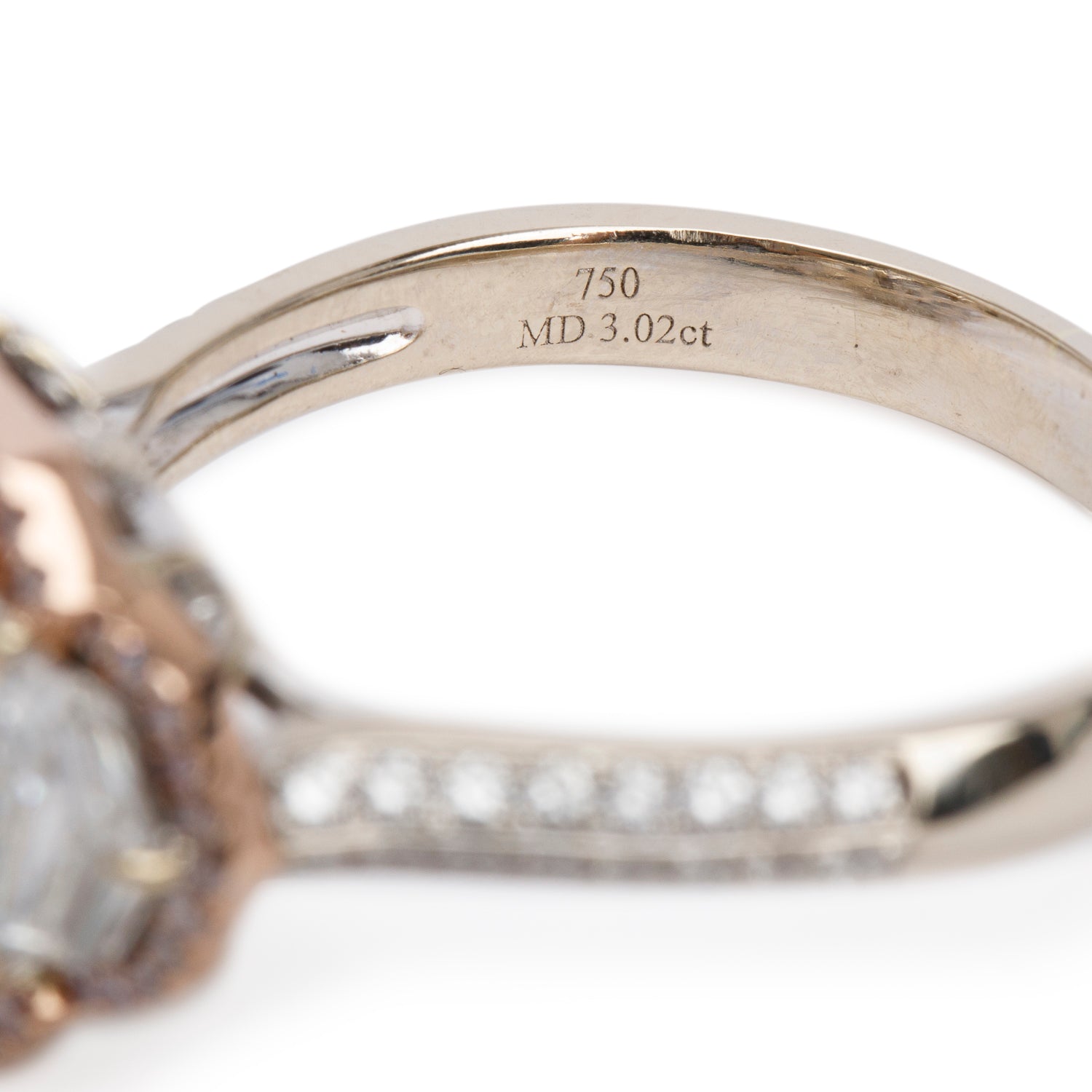 Effy 2023 14k White and Rose Gold 3.02 ct. Cushion Shaped Natural Green Diamond Cocktail Ring, Size 9.25 w/ Box, Receipt & GIA Report