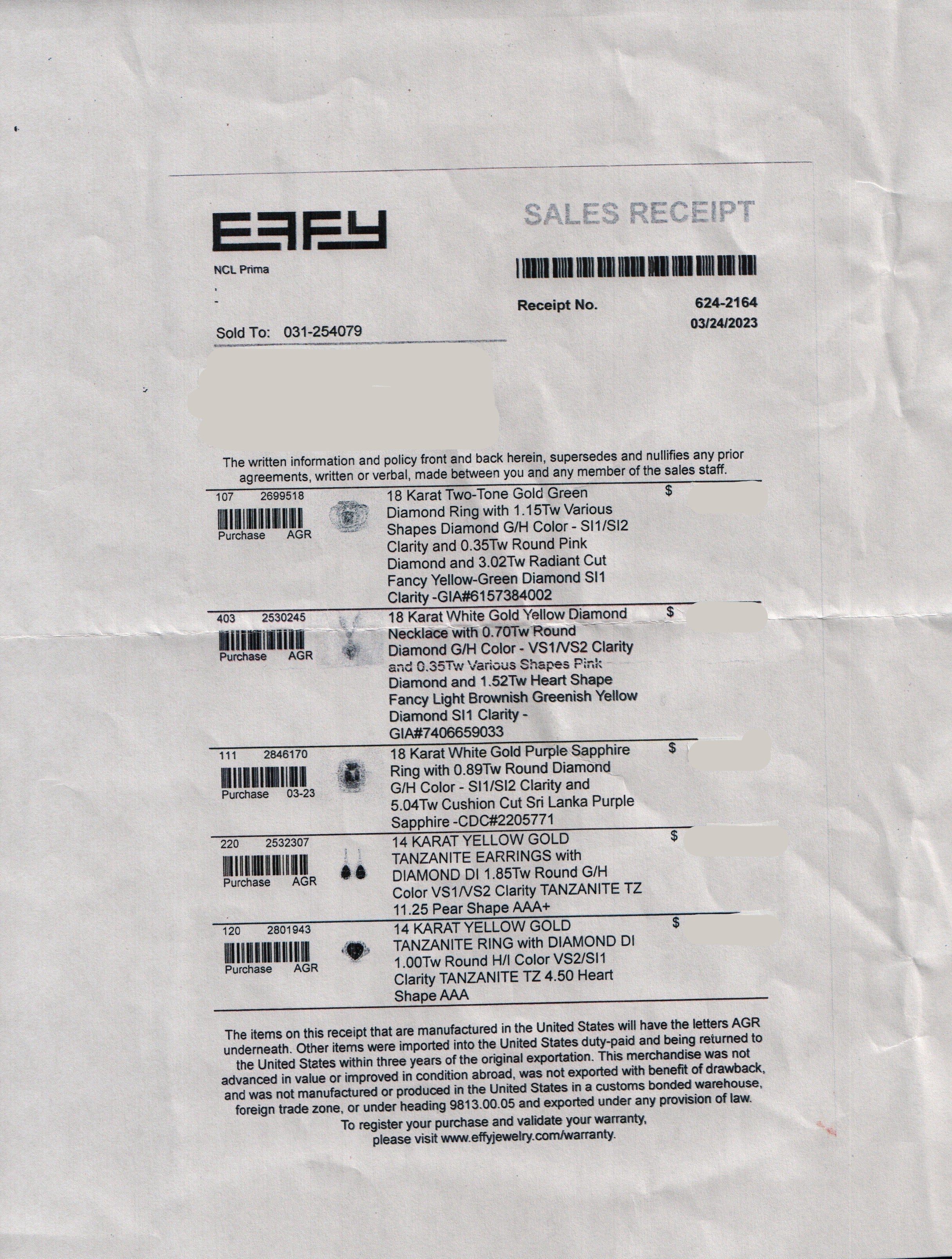 Effy 2023 14k White and Rose Gold 3.02 ct. Cushion Shaped Natural Green Diamond Cocktail Ring, Size 9.25 w/ Box, Receipt & GIA Report