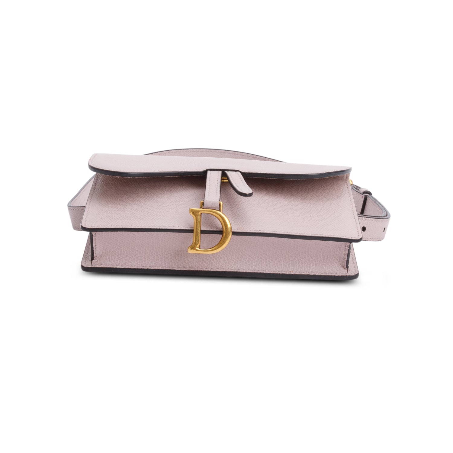 Christian Dior Pink Grained Calfskin Saddle Belt Bag w/ Box
