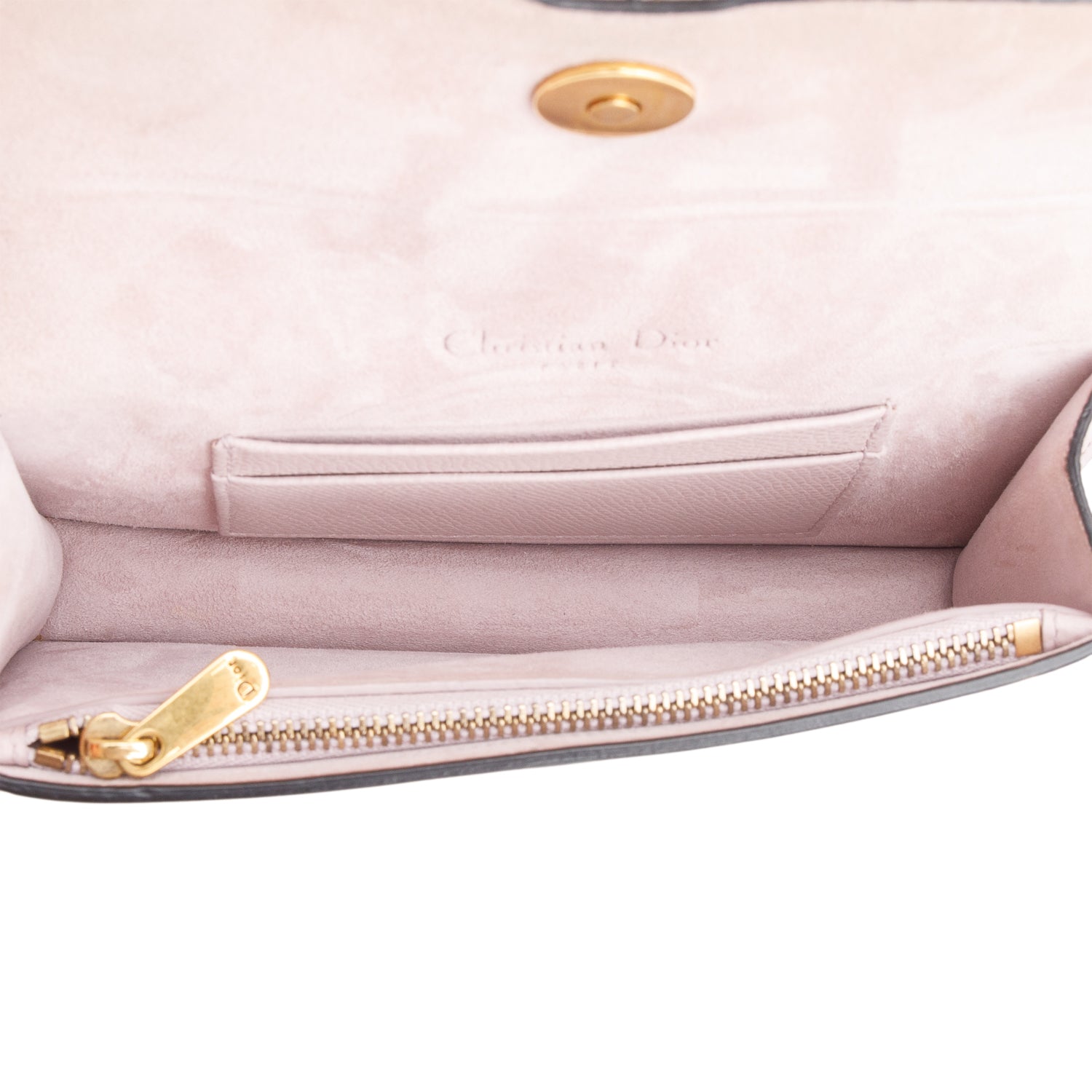 Christian Dior Pink Grained Calfskin Saddle Belt Bag w/ Box