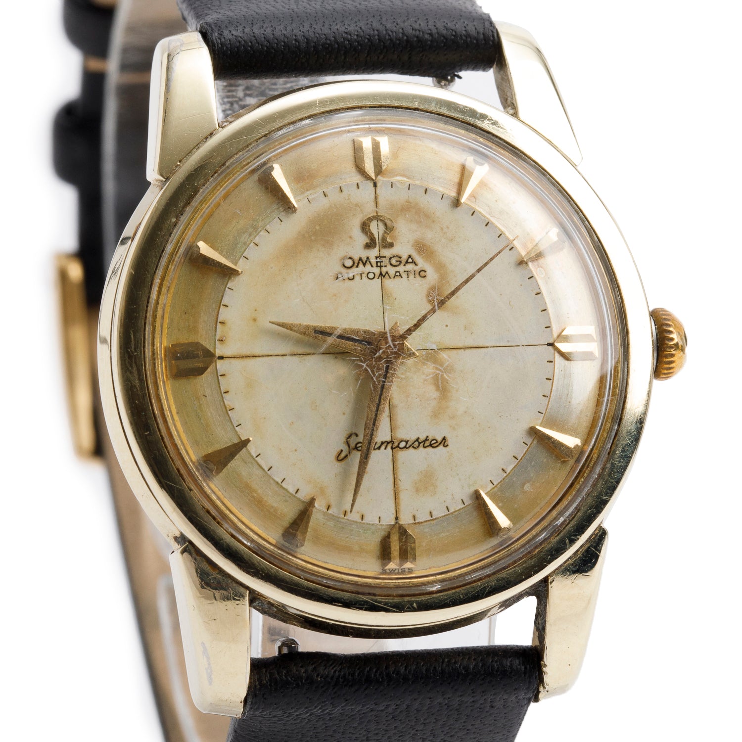 Omega Vintage Gold-Plated Stainless Steel Seamaster 34 MM Automatic Watch