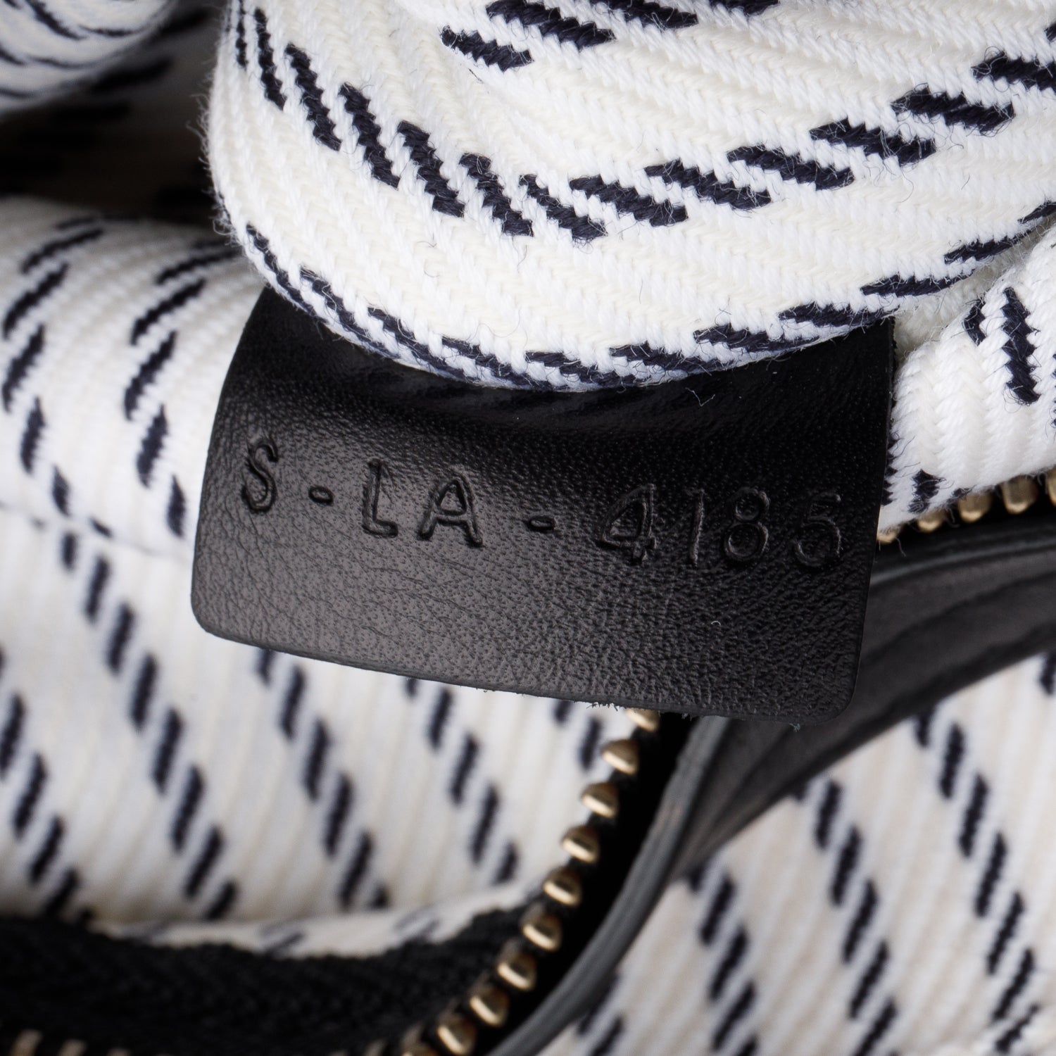 Celine White Cotton Canvas Striped Medium Phantom Luggage Tote