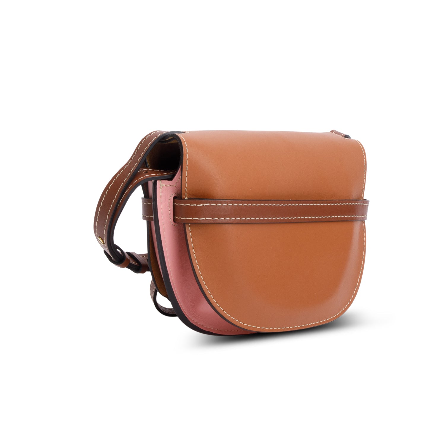Loewe Brown & Pink Calfskin Small Gate Crossbody Bag