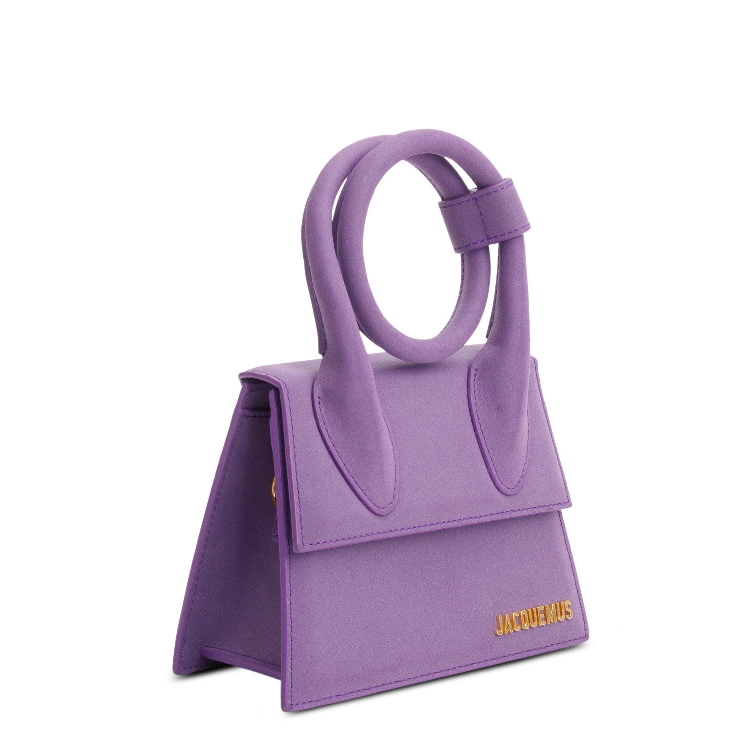 Jacquemus Purple Leather The Knot Chiquito w/ Strap