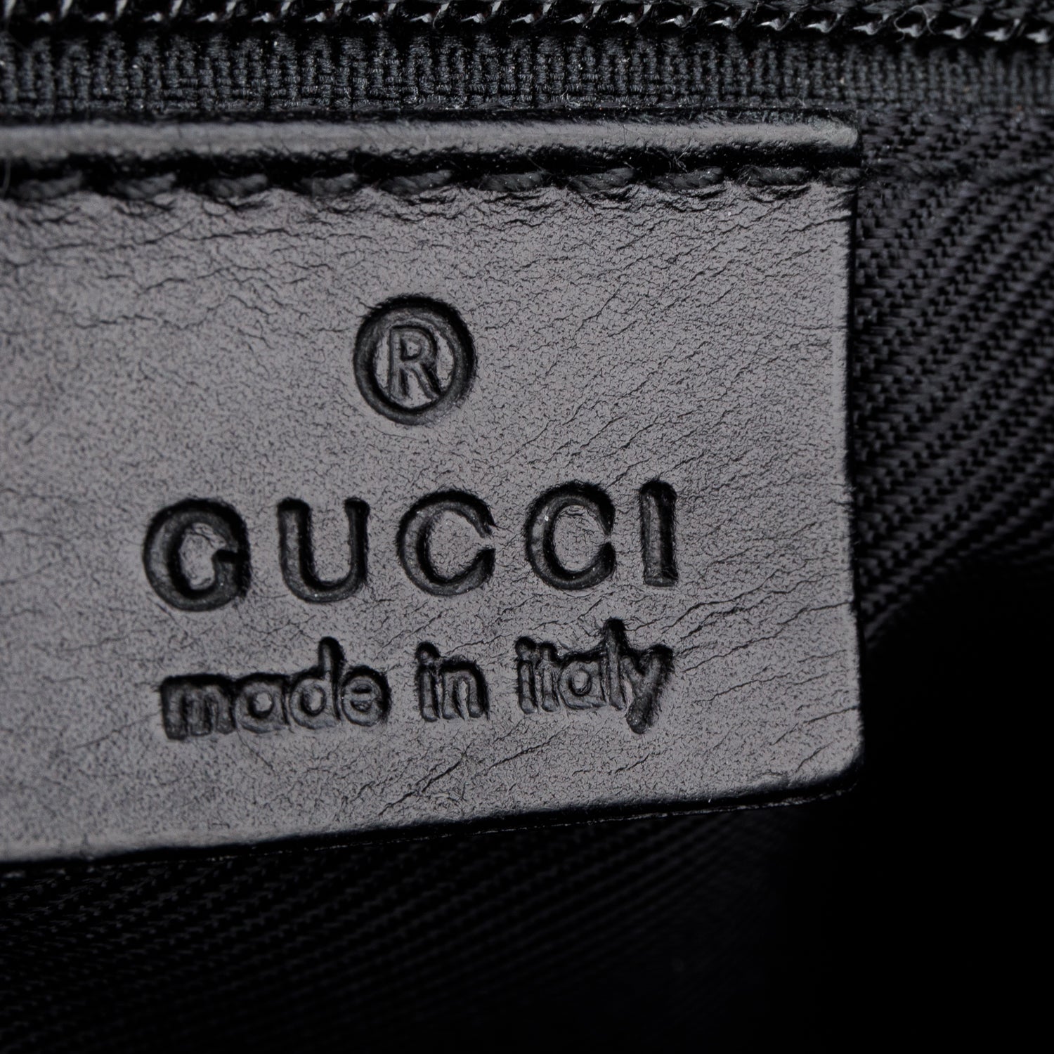 Gucci Black Monogram Medium Half Hobo Bag