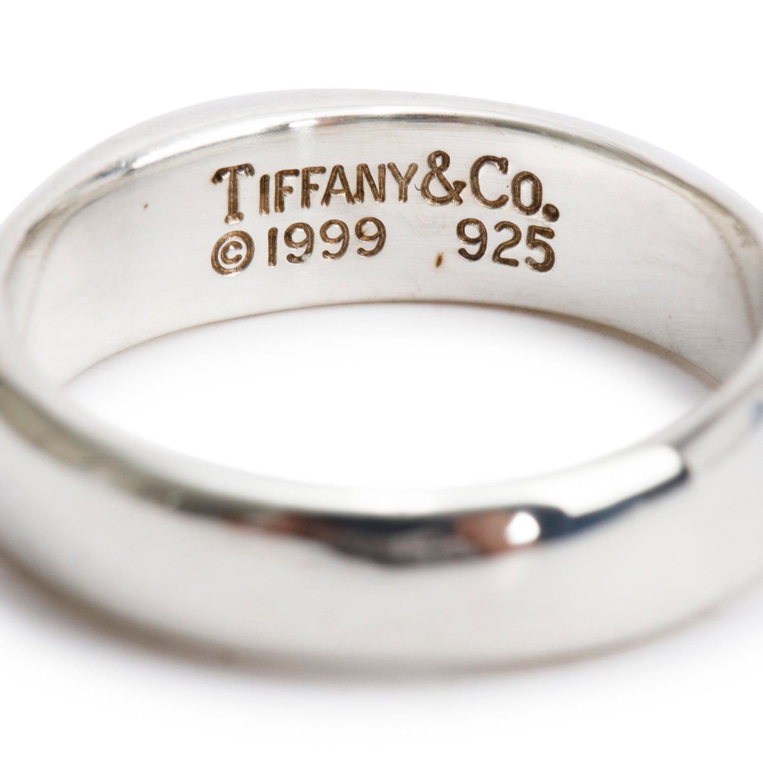 Tiffany & Co. Vintage Sterling Silver Twist Dome Band Ring, Size 5.0