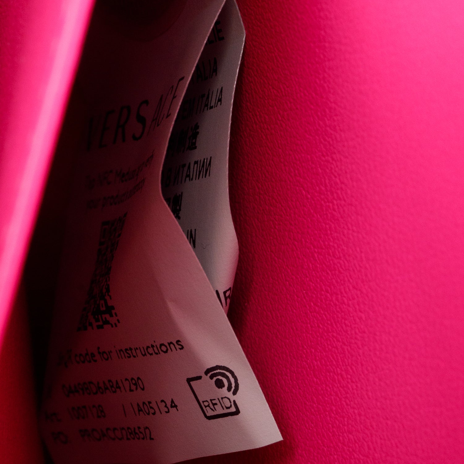 Versace Pink Calfskin Greca Goddess Shoulder Bag w/ Straps