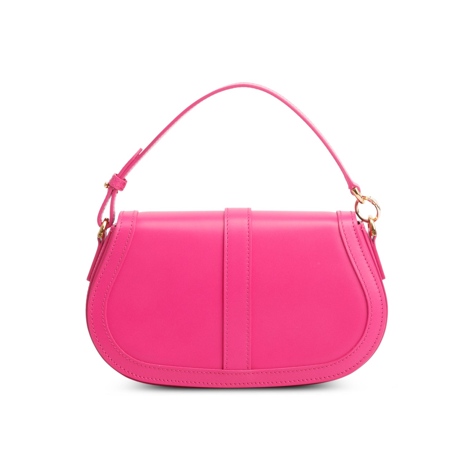Versace Pink Calfskin Greca Goddess Shoulder Bag w/ Straps