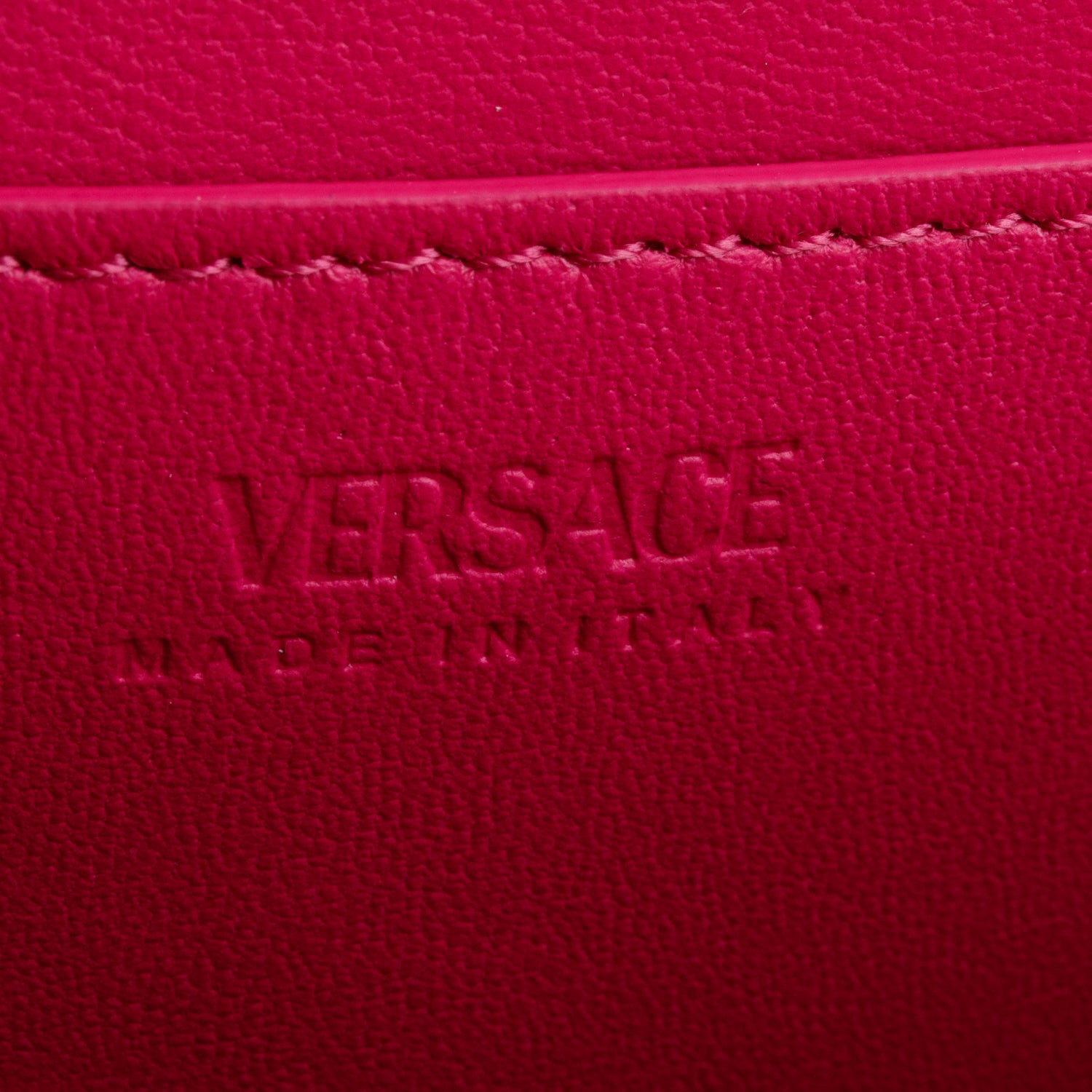 Versace Pink Calfskin Greca Goddess Shoulder Bag w/ Straps