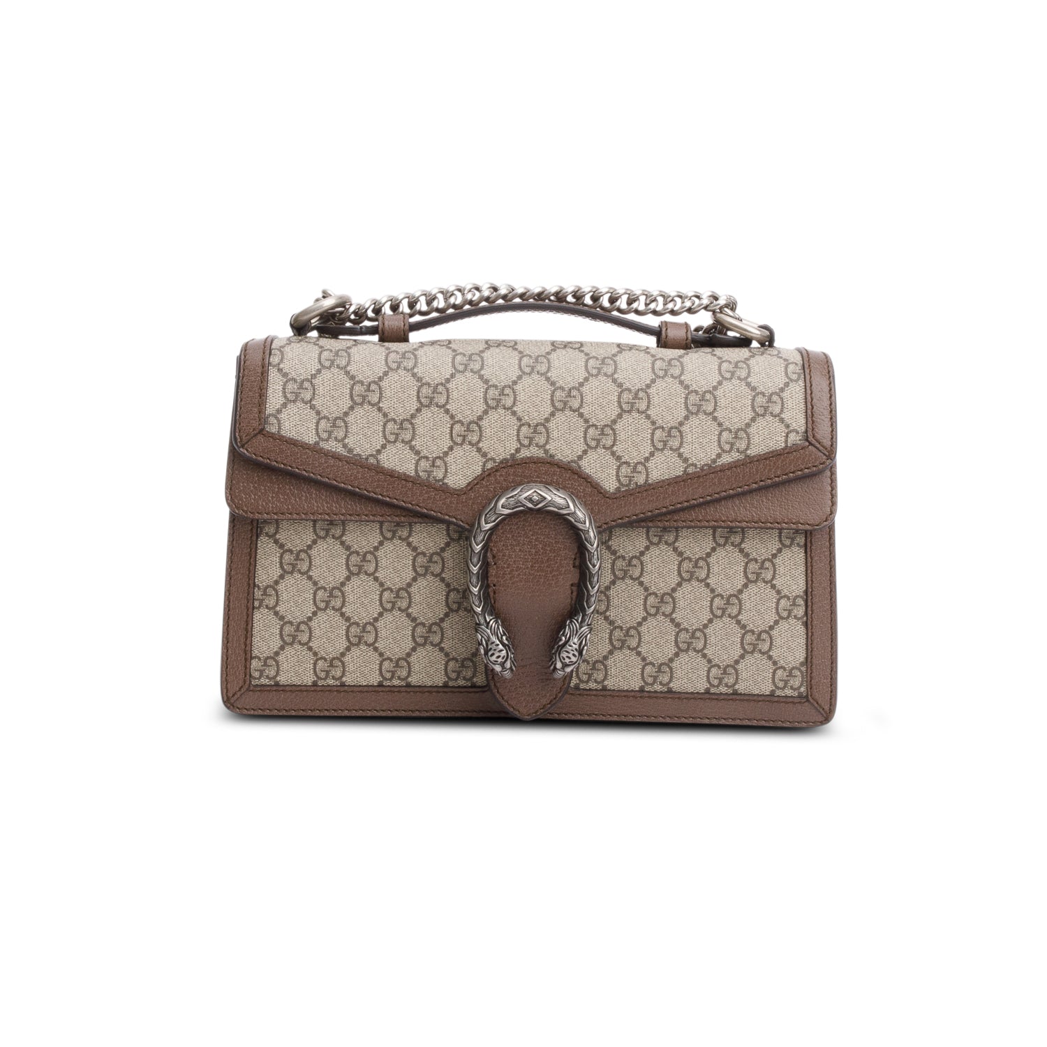 Gucci GG Supreme Monogram Textured Dollar Calfskin Top Handle Dionysus Bag w/ Box