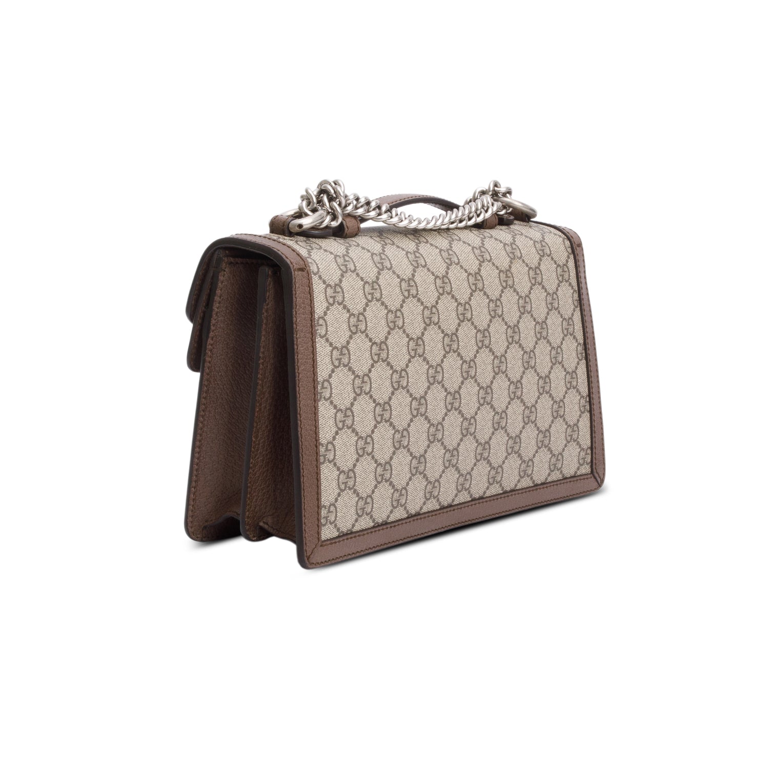 Gucci GG Supreme Monogram Textured Dollar Calfskin Top Handle Dionysus Bag w/ Box