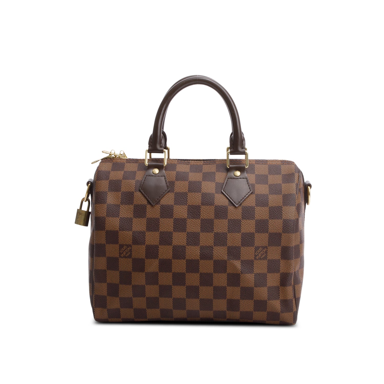 Louis Vuitton Damier Ebene Speedy Bandouliere 25 w/ Strap & Receipt