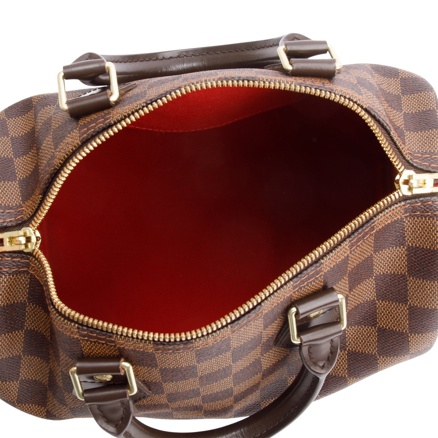 Louis Vuitton Damier Ebene Speedy Bandouliere 25 w/ Strap & Receipt