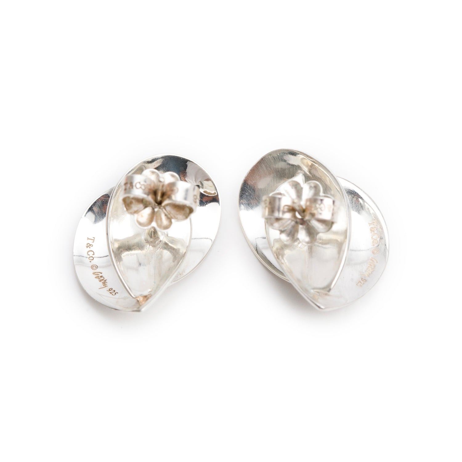 Tiffany & Co. Frank Gehry Sterling Silver Heart Stud Earrings