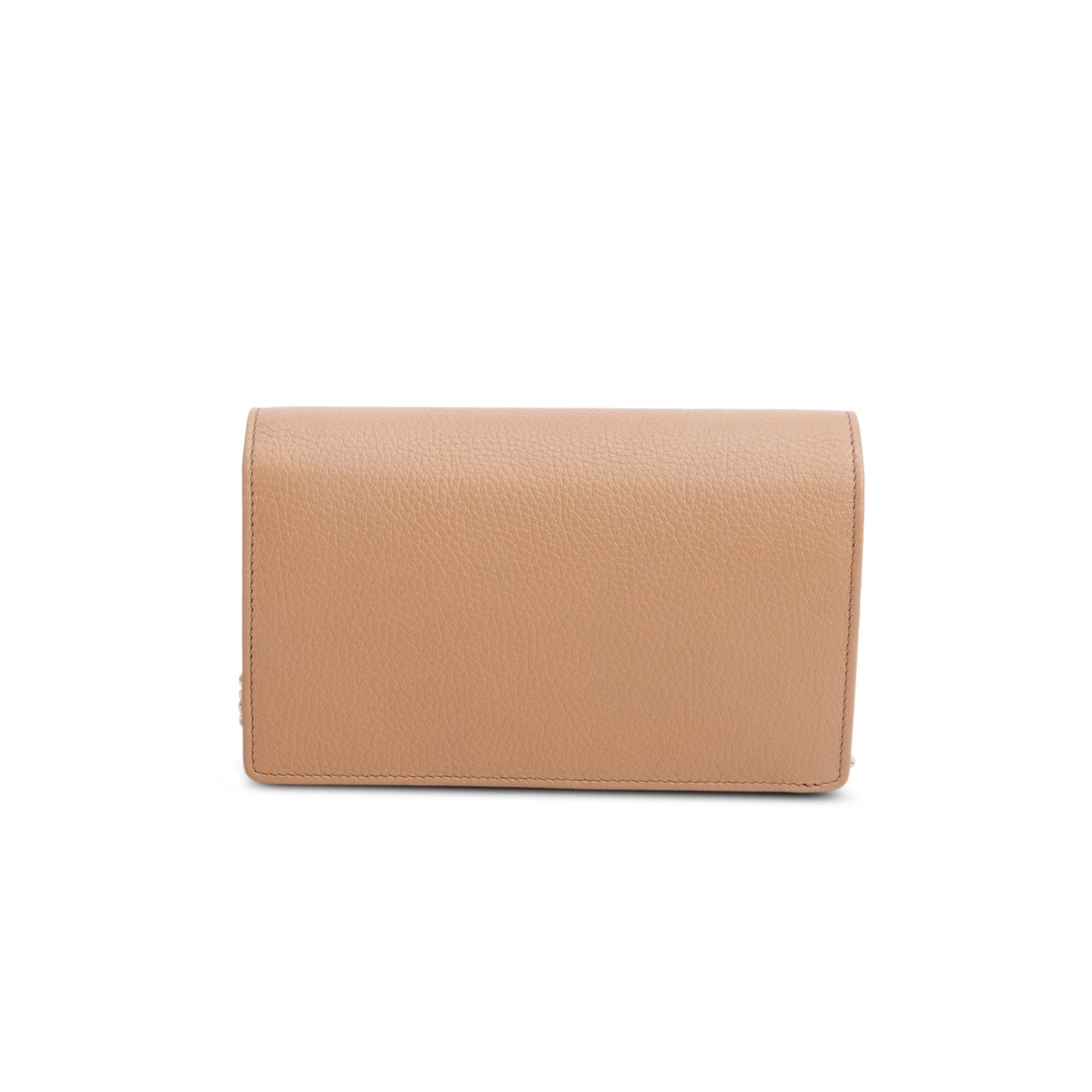 Gucci Brown Pebbled Calfskin Soho Wallet on Chain w/ Box