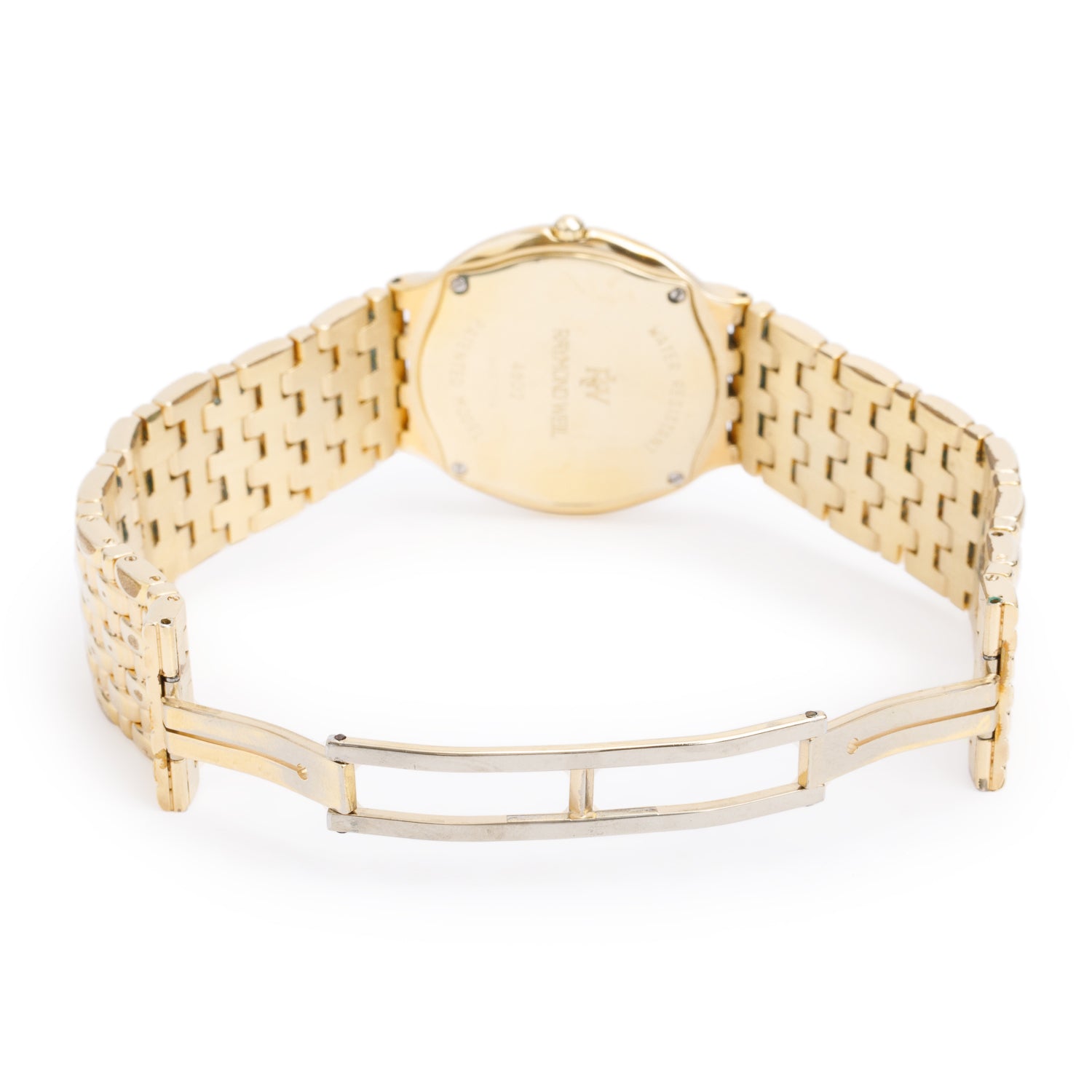 Raymond Weil 18k Yellow Gold Electroplated Stainless Steel Fidelio 32 MM Quartz Watch White Dial 4820