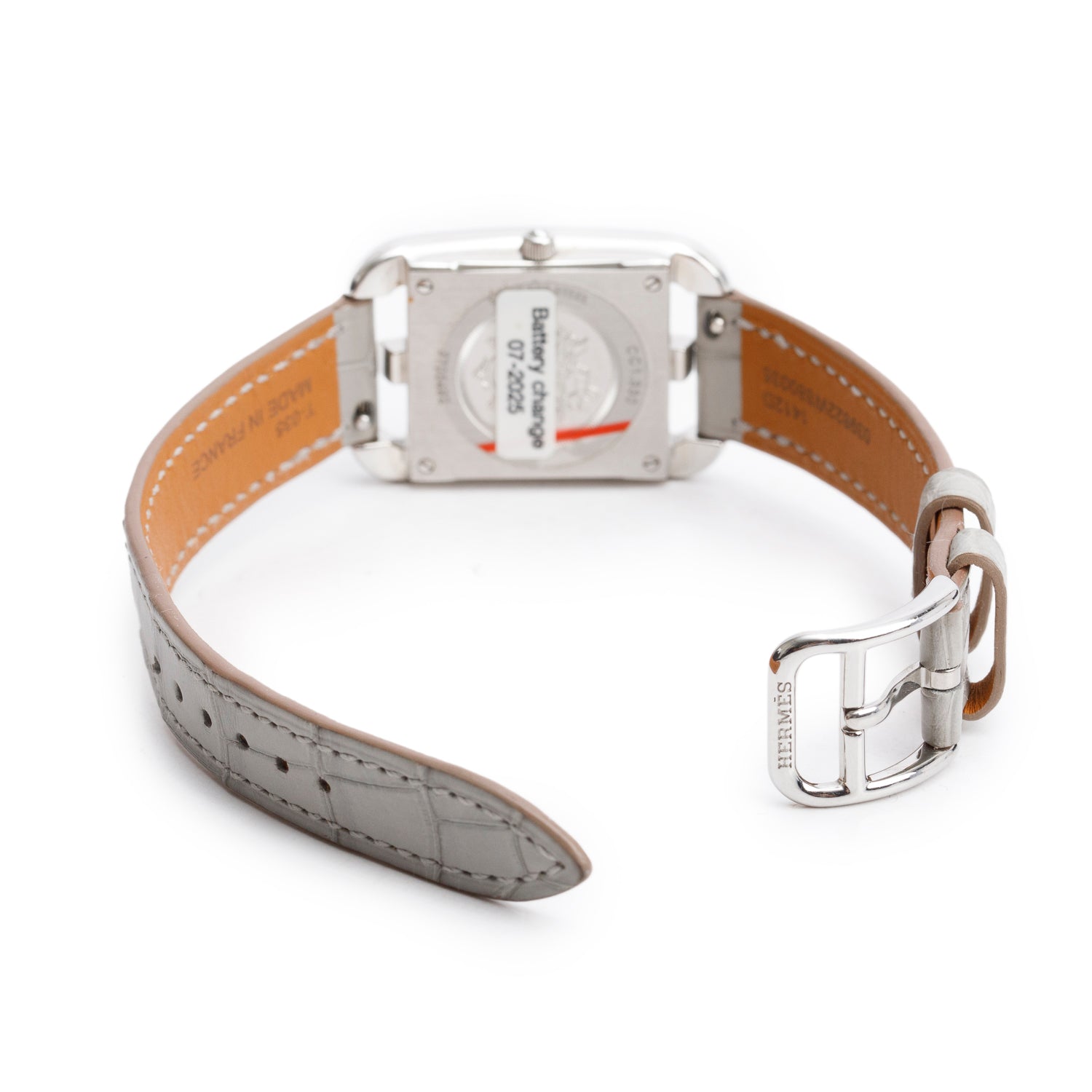 Hermes Stainless Steel Diamond Bezel Cape Cod Chaine d'Ancre Joaillier Quartz Watch, Small Model